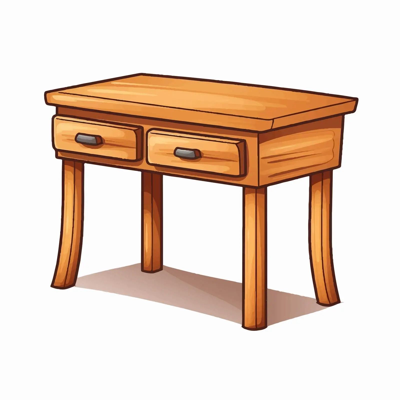 Cartoon Drawer Table Vector Illustration – free cartoonish style image from Dotvec