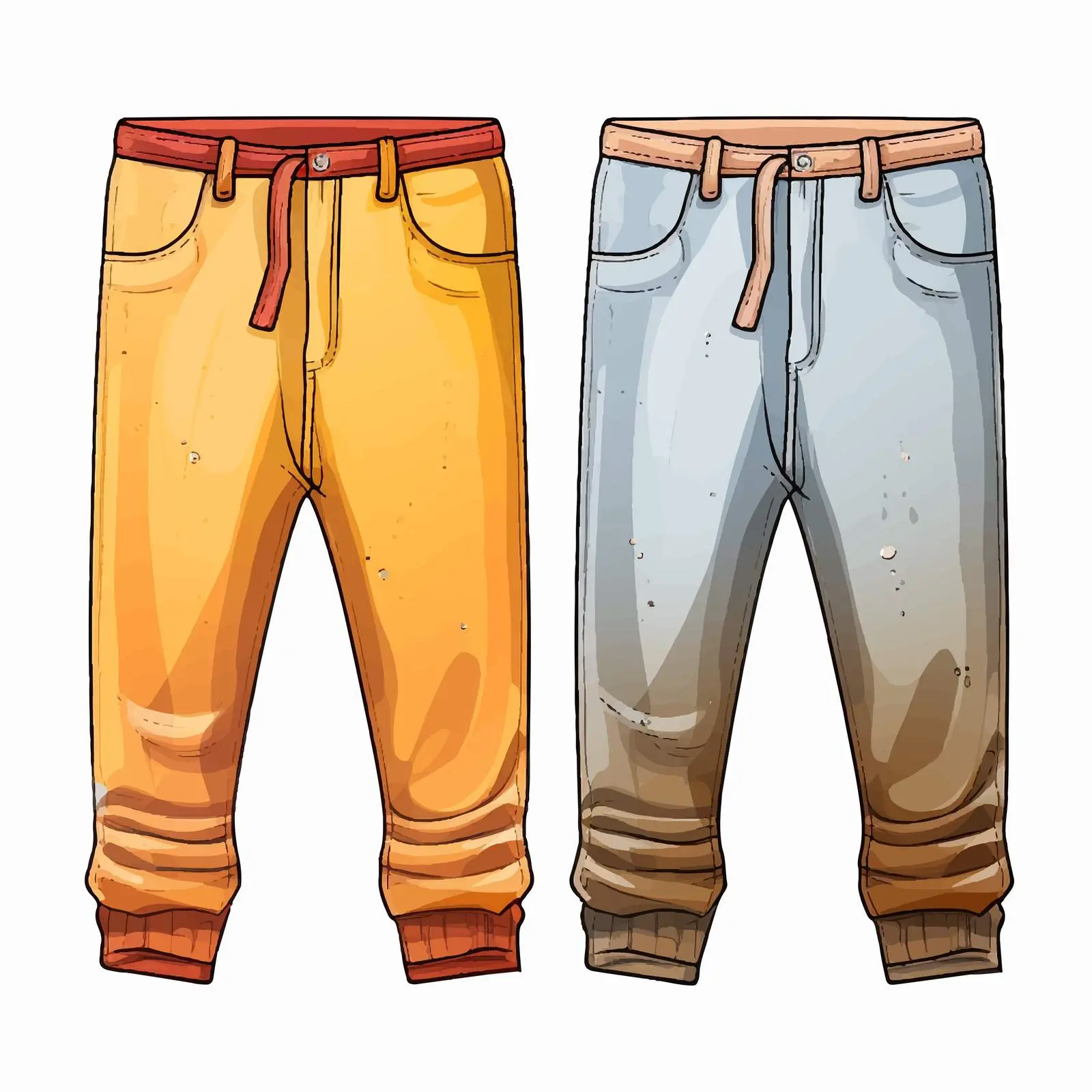 Children's Trousers Coloring Illustration Vector — free download from Dotvec