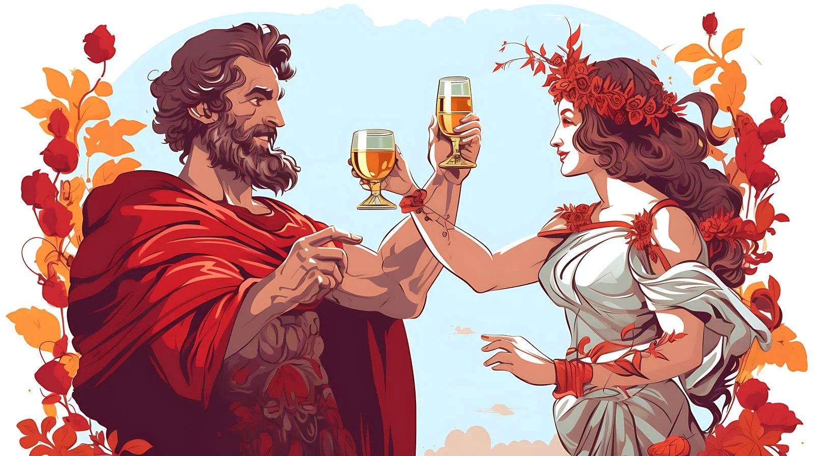 Ancient Greek Style Mythological Drawing — free download from Dotvec