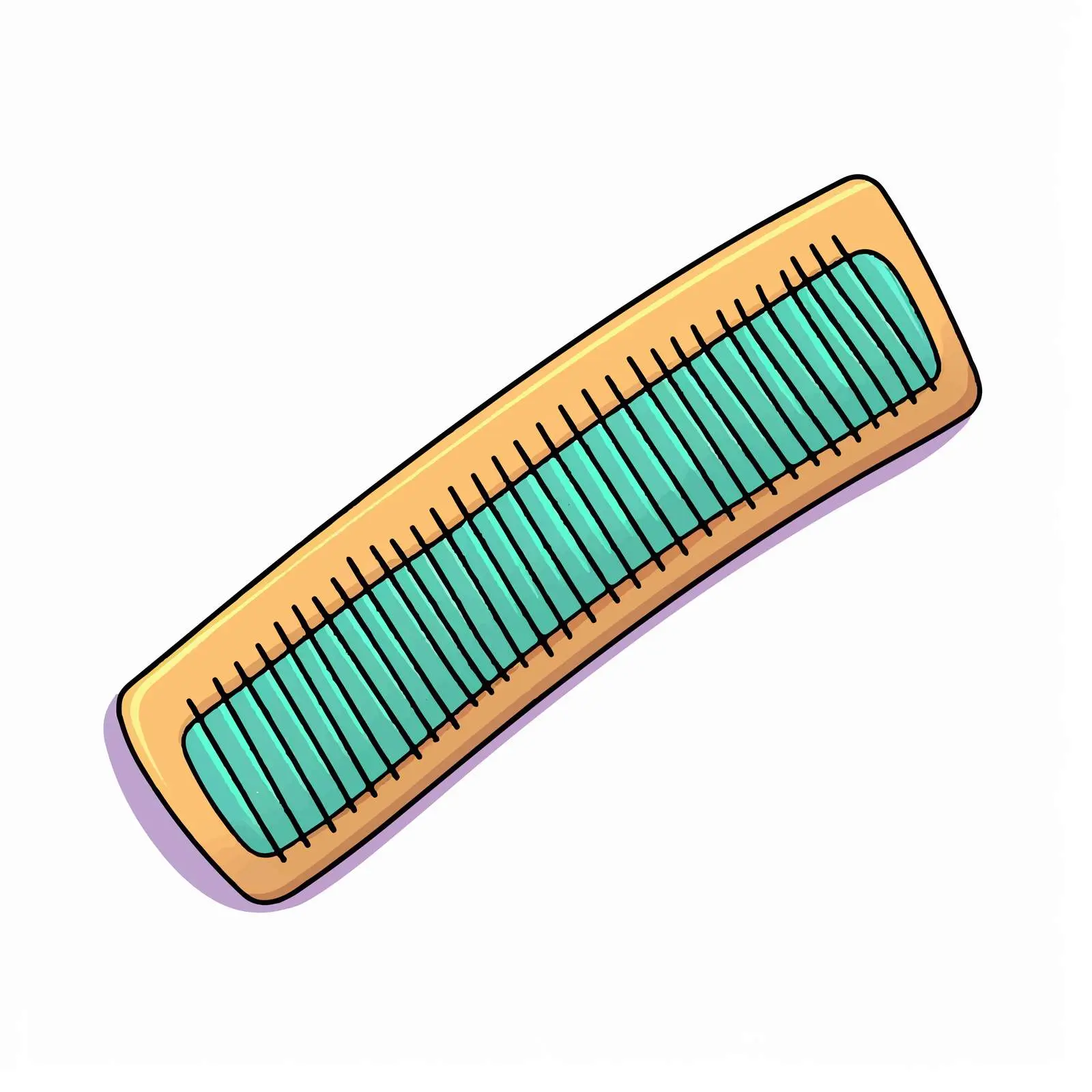 Cartoon Vector of a Comb for Kids Education — free download from Dotvec