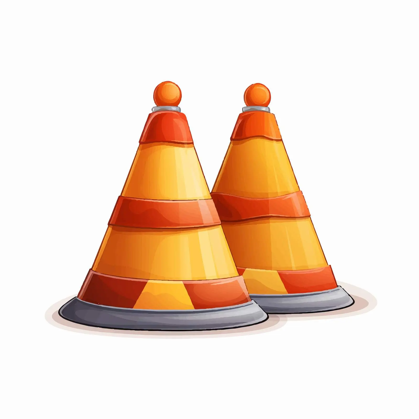 Cone Barrier Illustration for Children's Education – free playground safety image from Dotvec