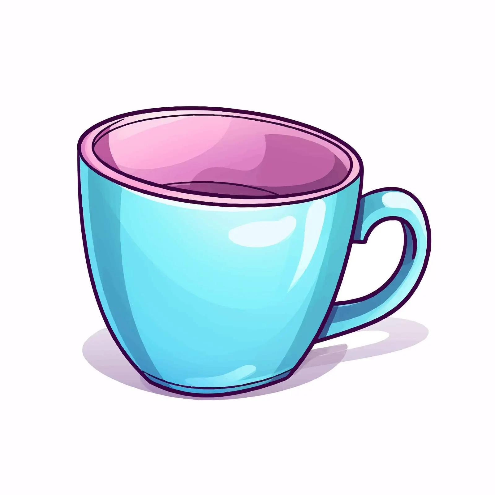 Colorful Vector Cup Illustration on White Background — free download from Dotvec