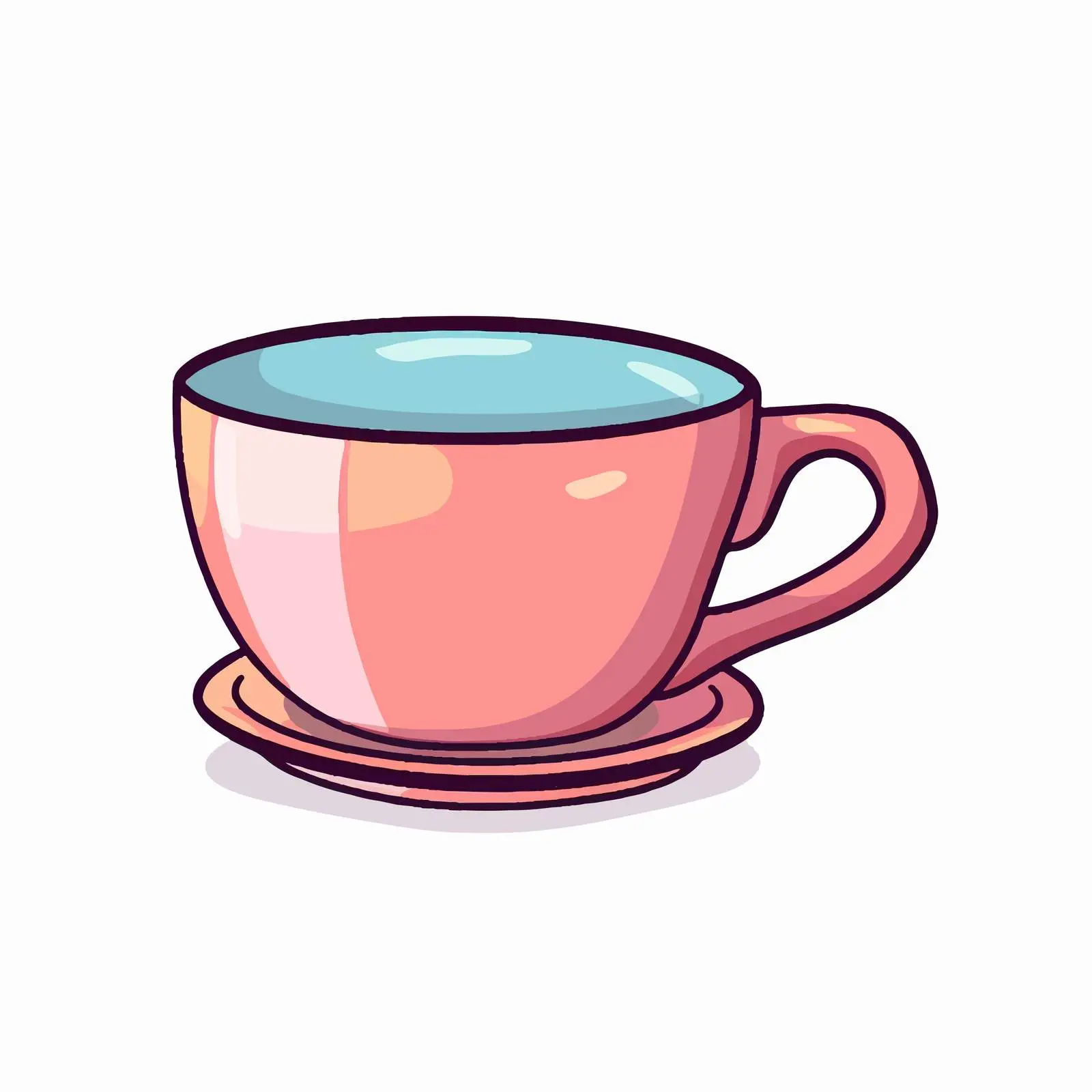 Colorful Vector Illustration of Isolated Cup — free download from Dotvec