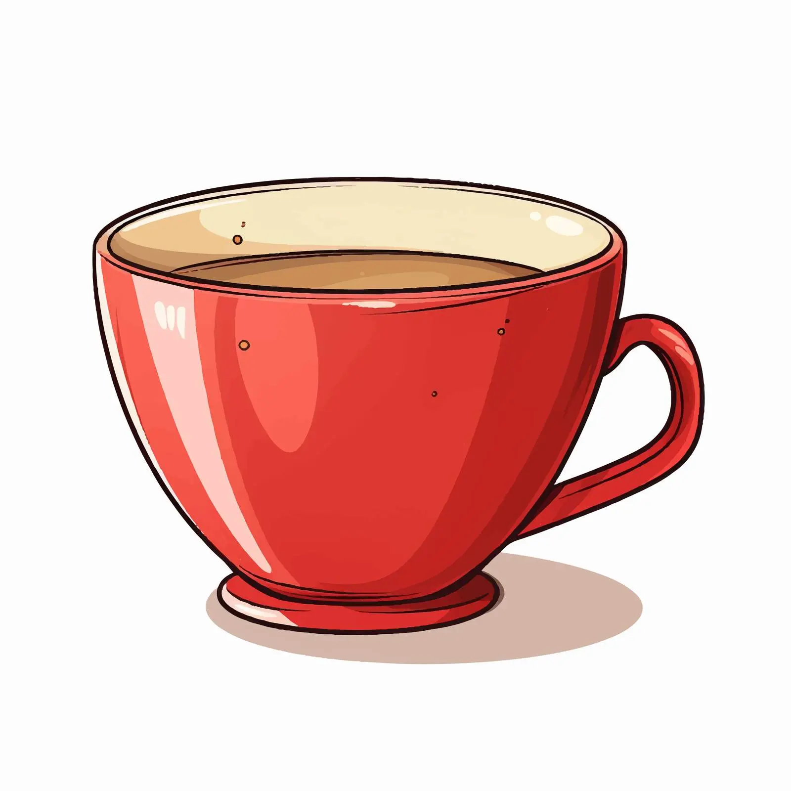 Colorful Cup Vector Illustration on White Background — free download from Dotvec