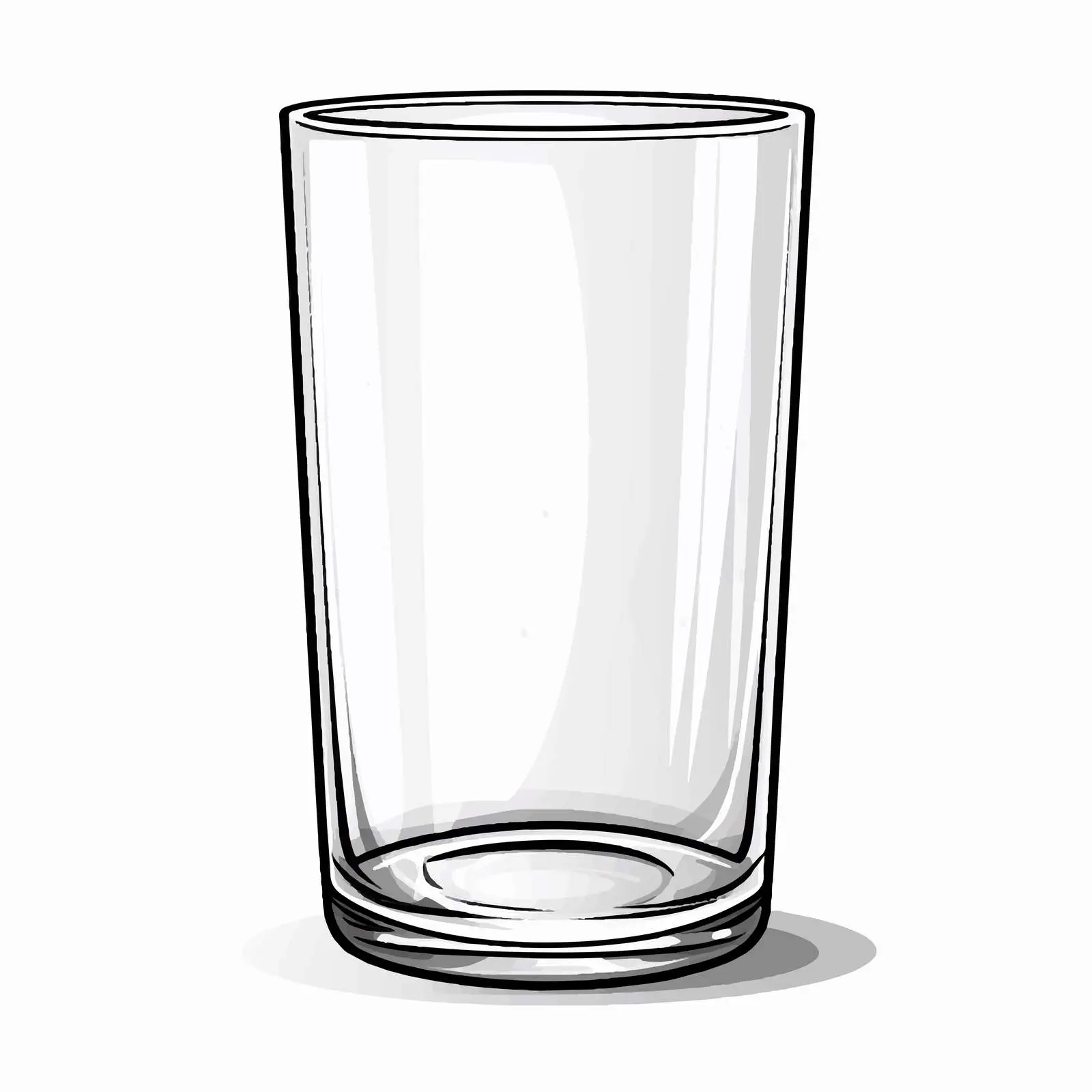 Cartoon Vector Illustration of a Glass — free download from Dotvec