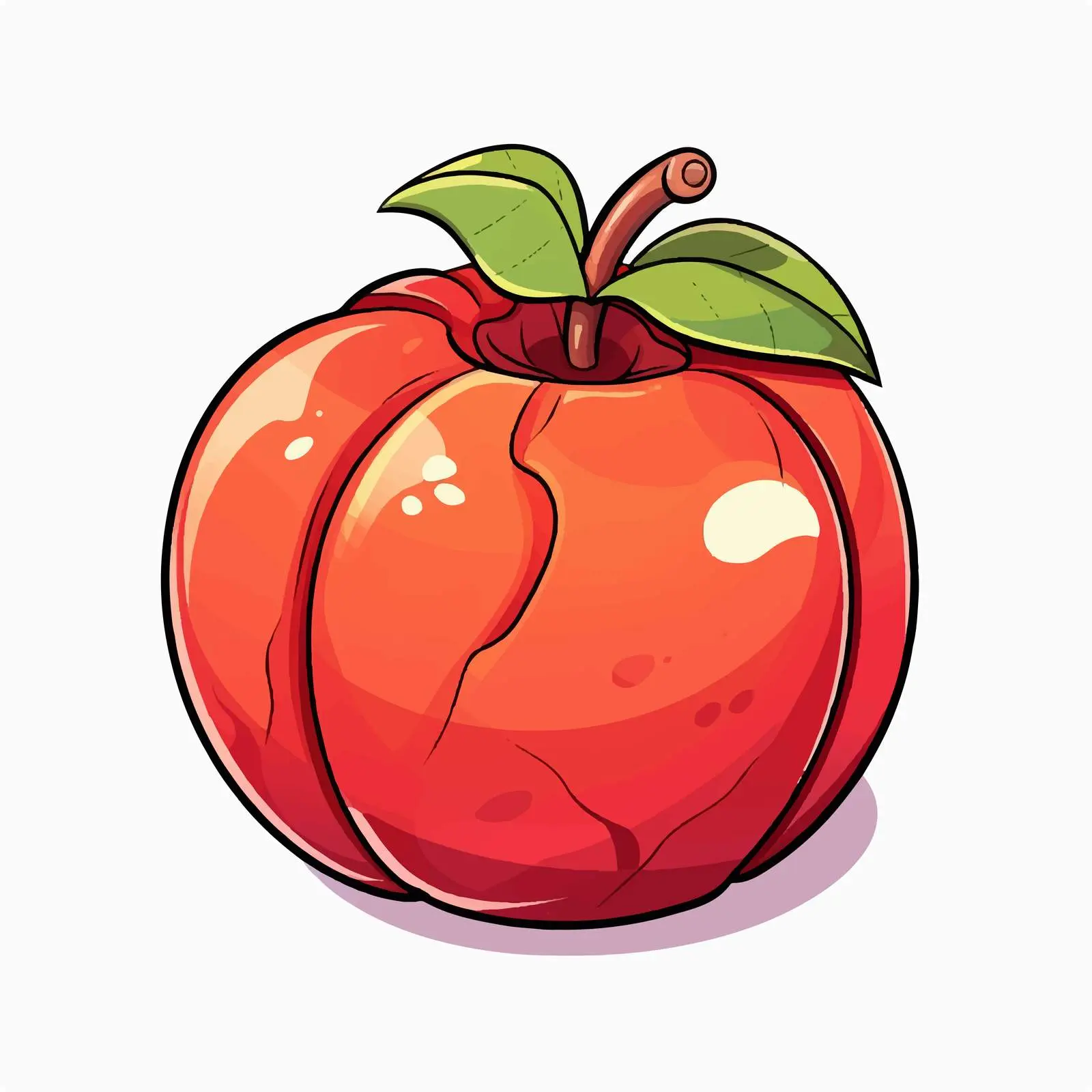 Mangosteen Illustration for Educational Purposes — free download from Dotvec