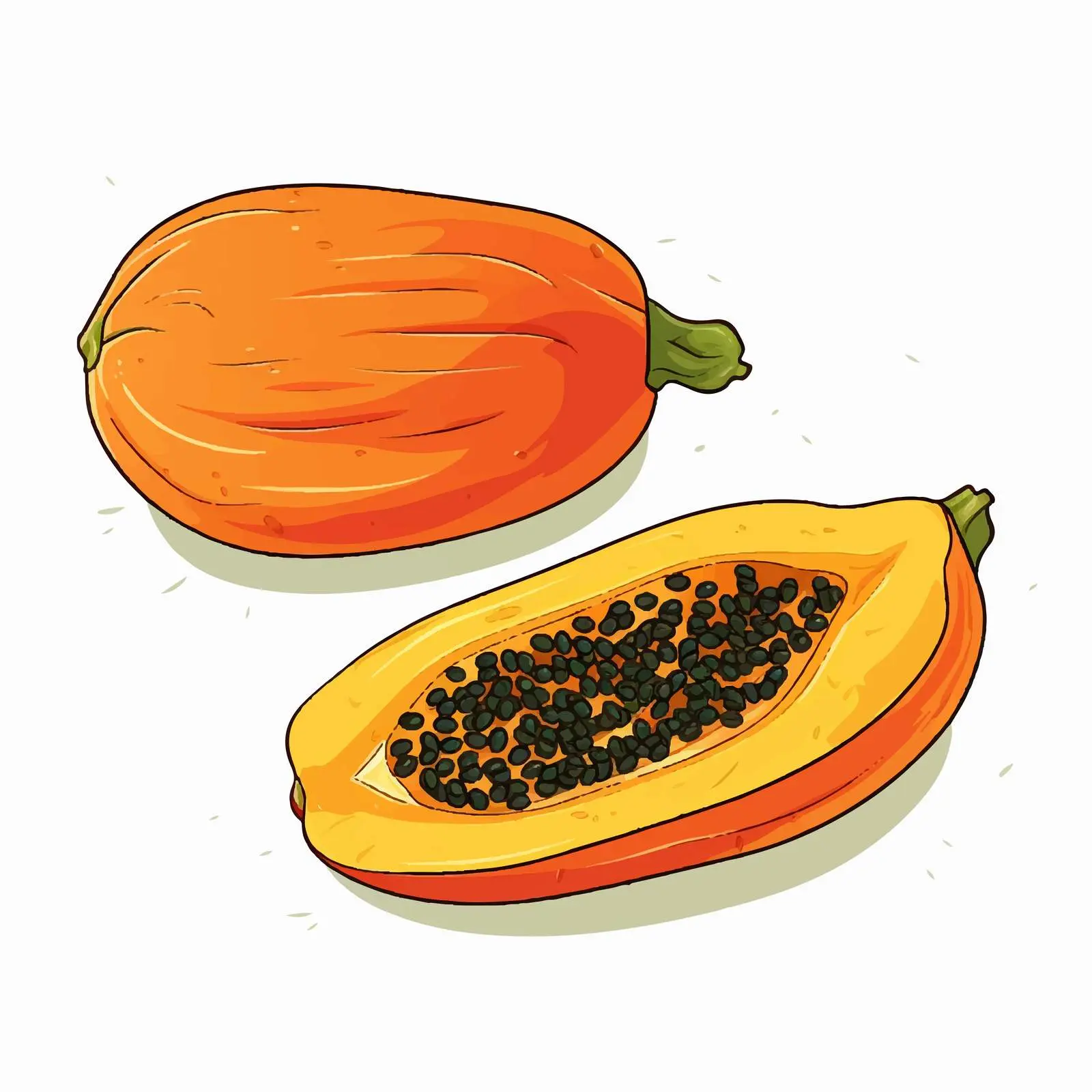 Papaya Illustration for Children's Education — free download from Dotvec