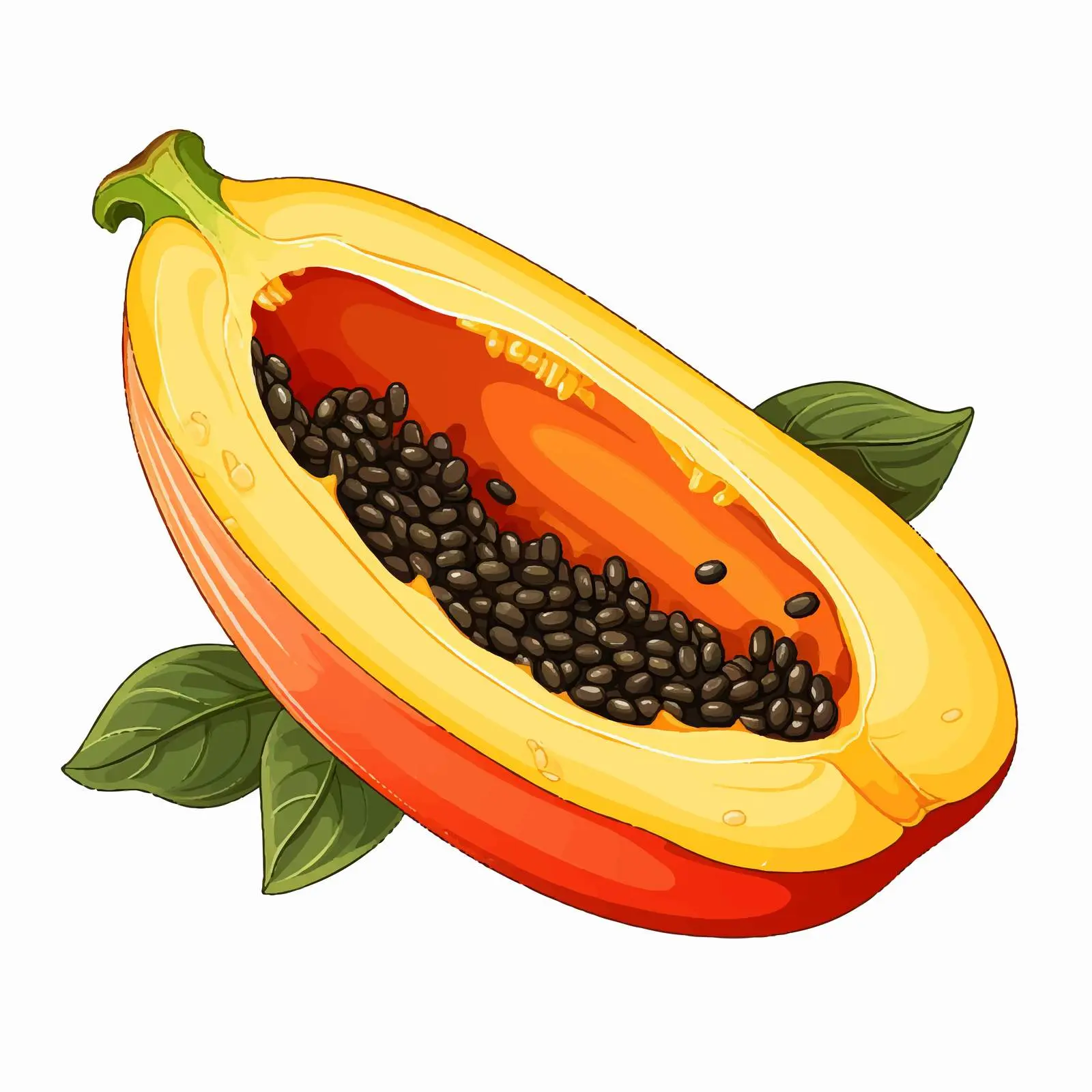 Papaya Illustration for Children's Education – free visual education image from Dotvec