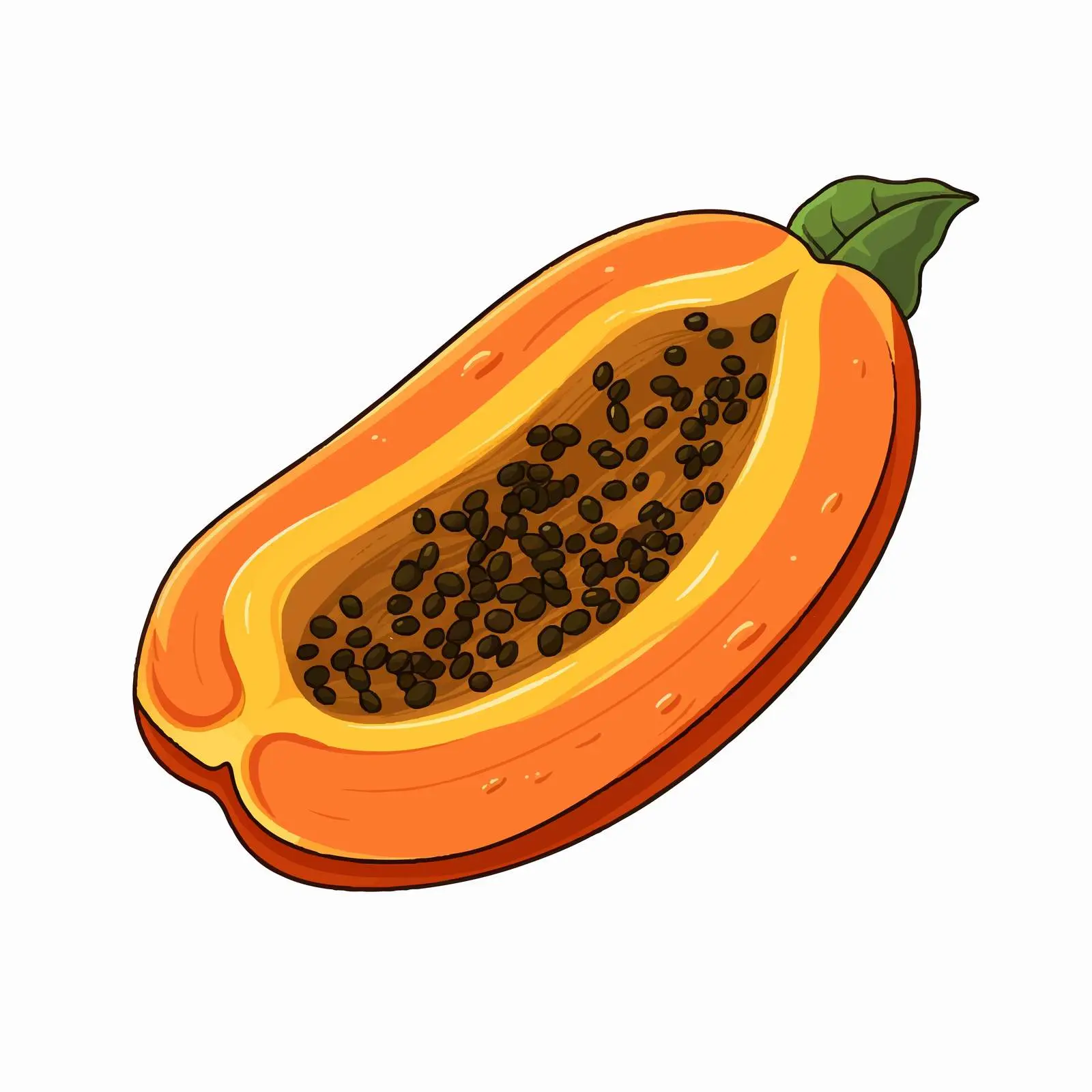 Papaya Illustration for Children's Education — free download from Dotvec