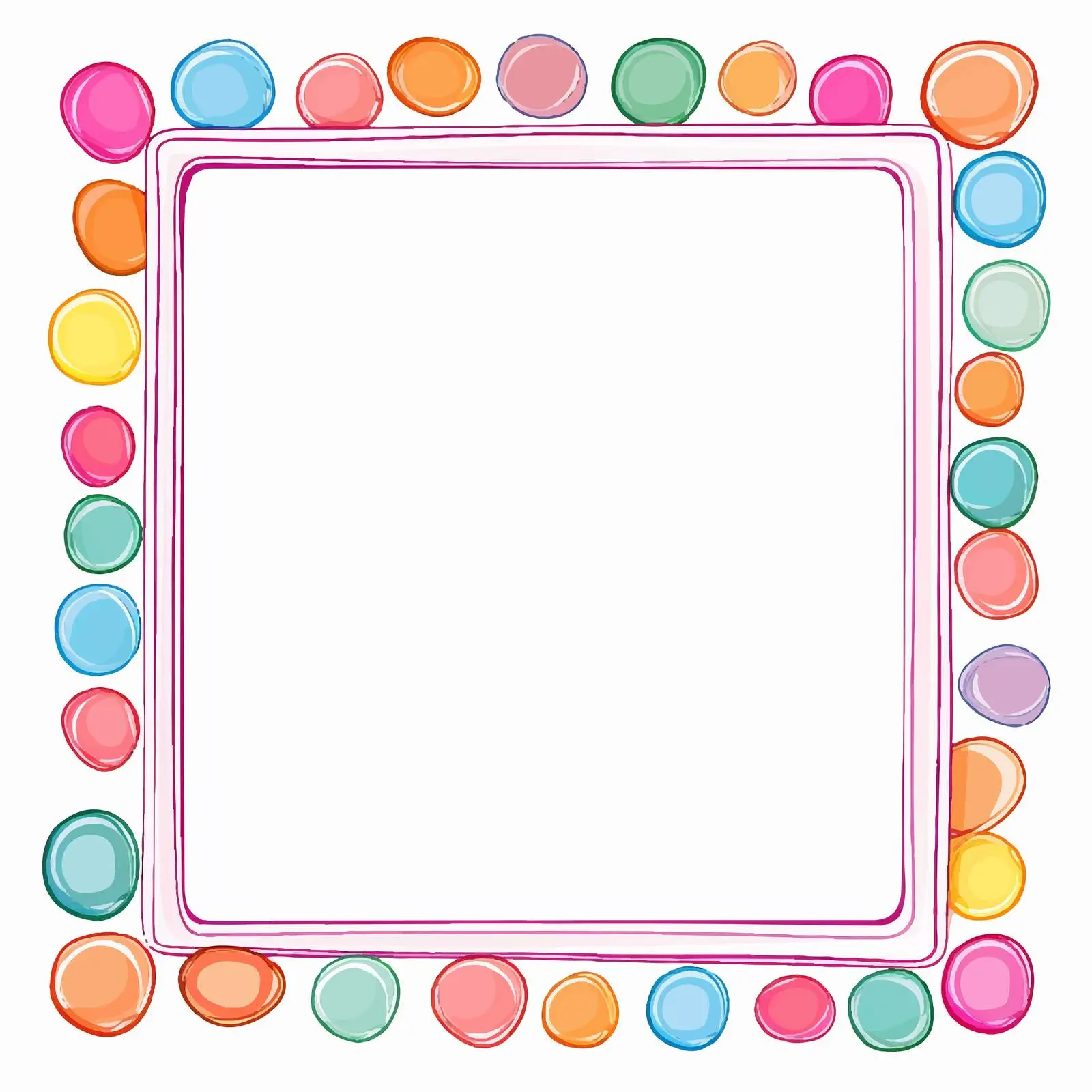 Children's Educational Picture Frame Illustration – free decorative frames image from Dotvec