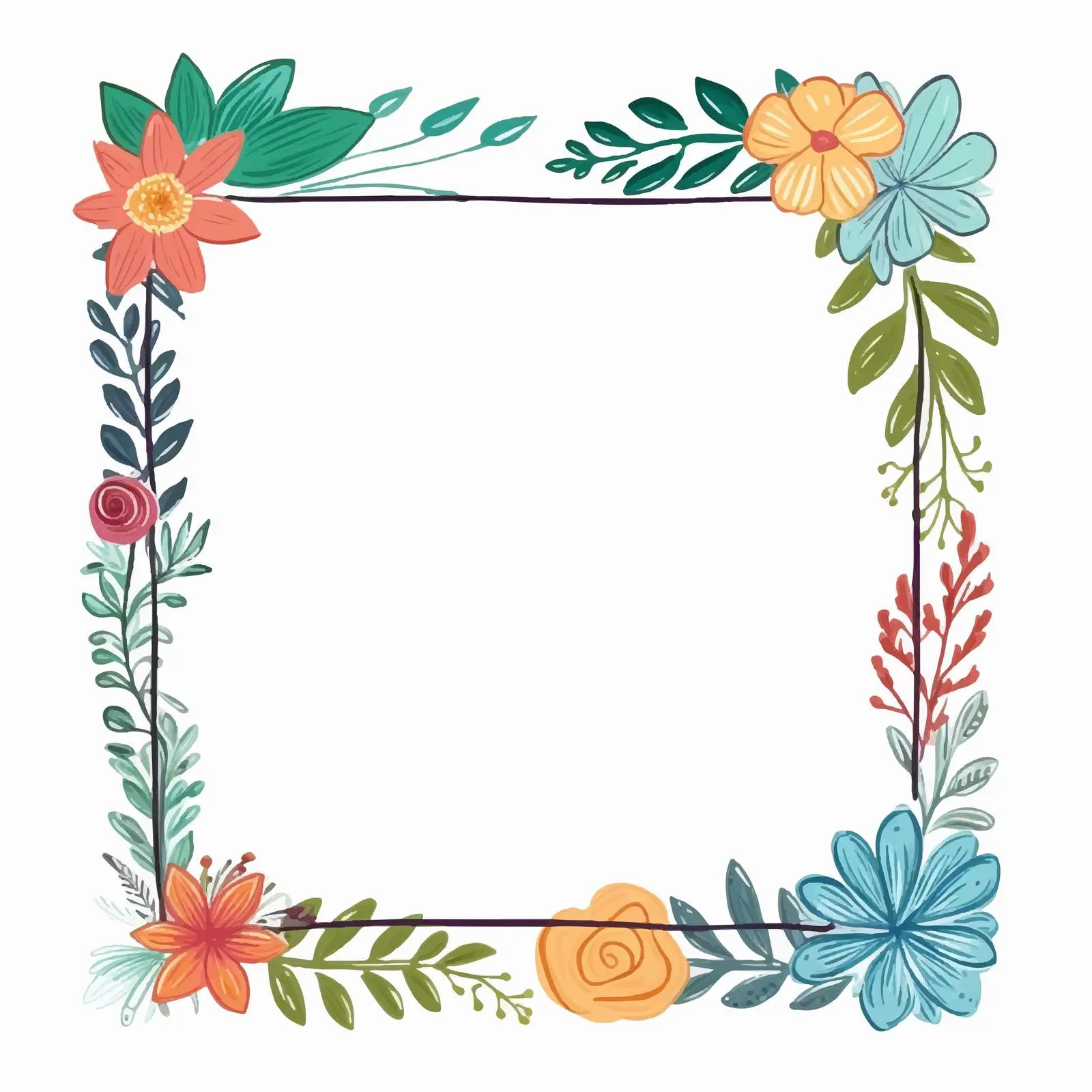Colorful Picture Frame Illustration for Children's Education — free download from Dotvec