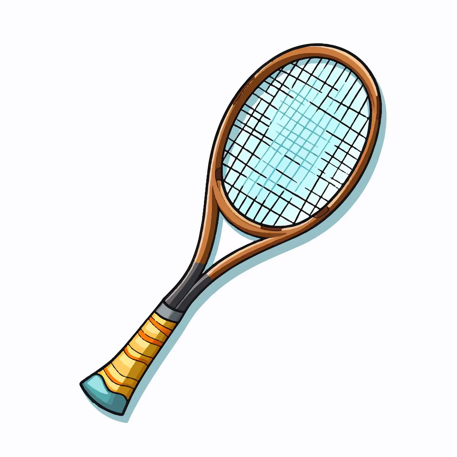 Cartoon Racket Vector for Children's Learning – free visual education image from Dotvec