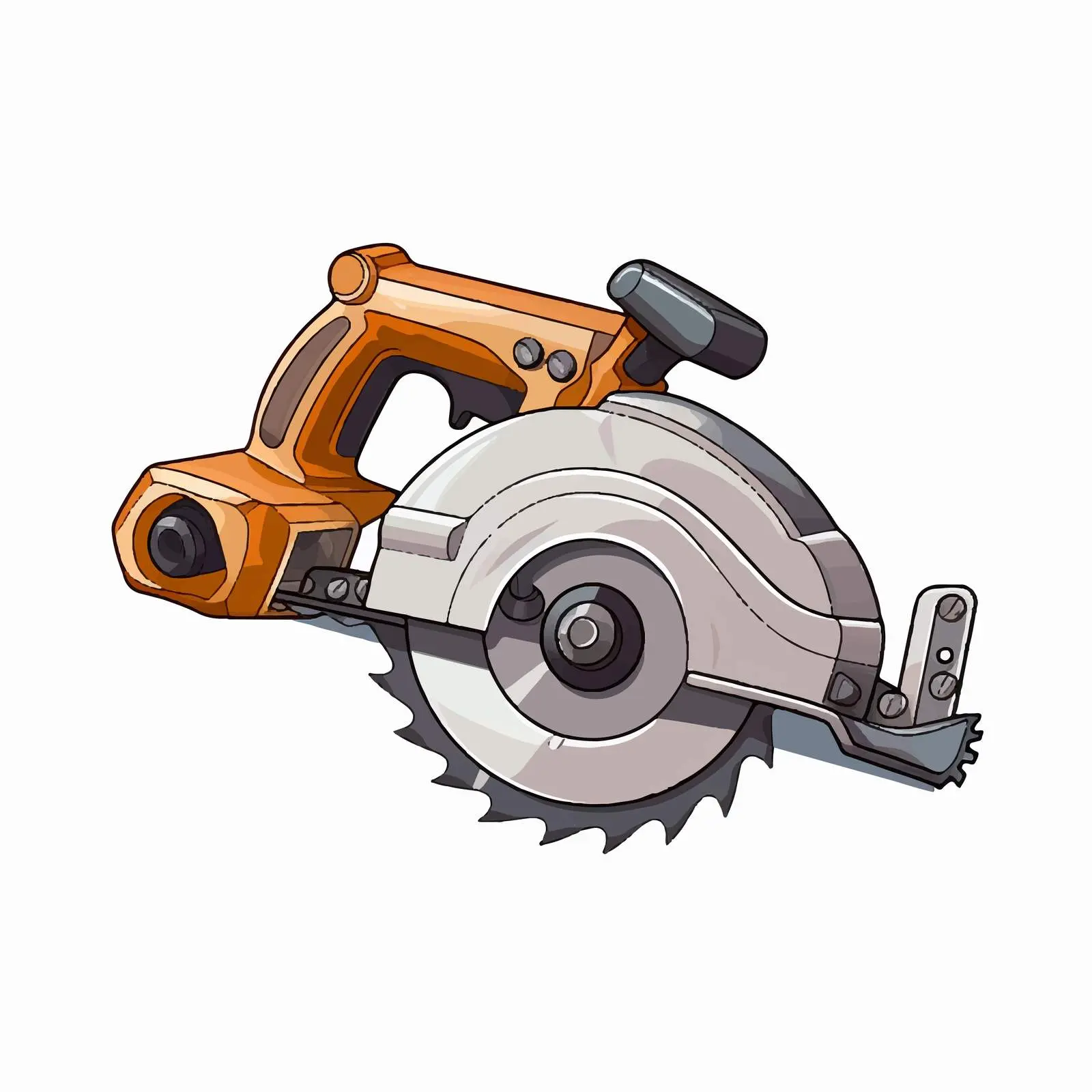 Cartoon Vector Illustration of a Saw – free cartoon tools image from Dotvec