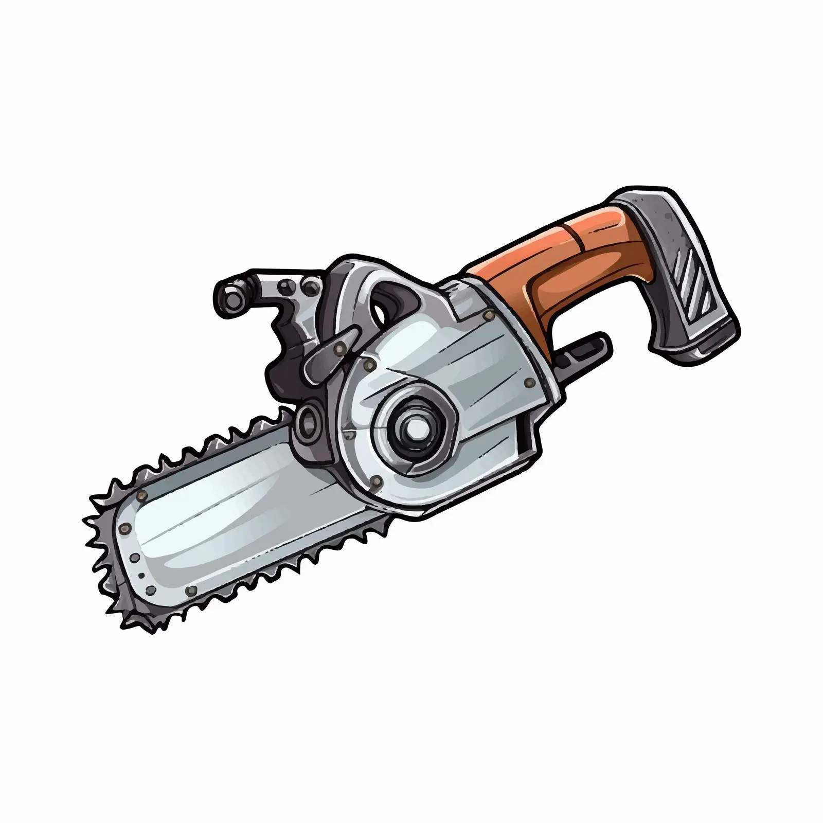 Cartoon Vector Illustration of a Saw – free diy tools image from Dotvec