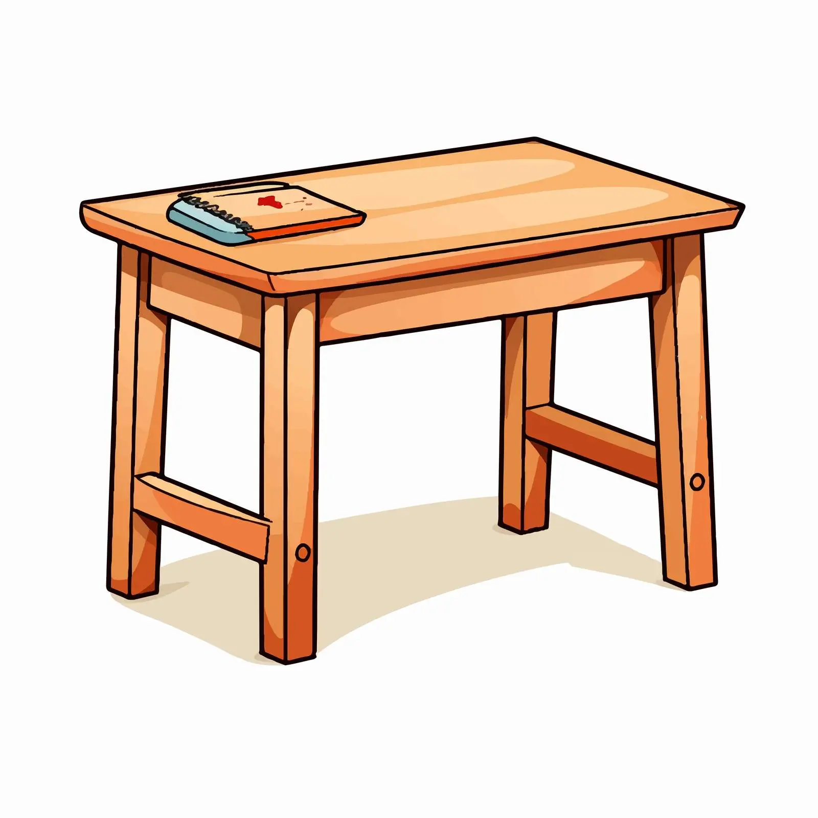Table Illustration for Children's Education – free cartoon table image from Dotvec