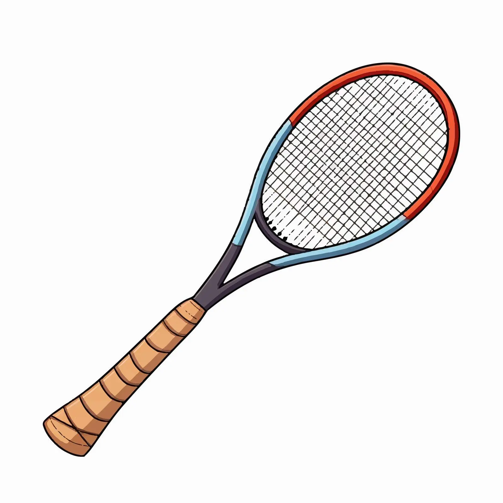 Tennis Racket Vector for Children's Education — free download from Dotvec