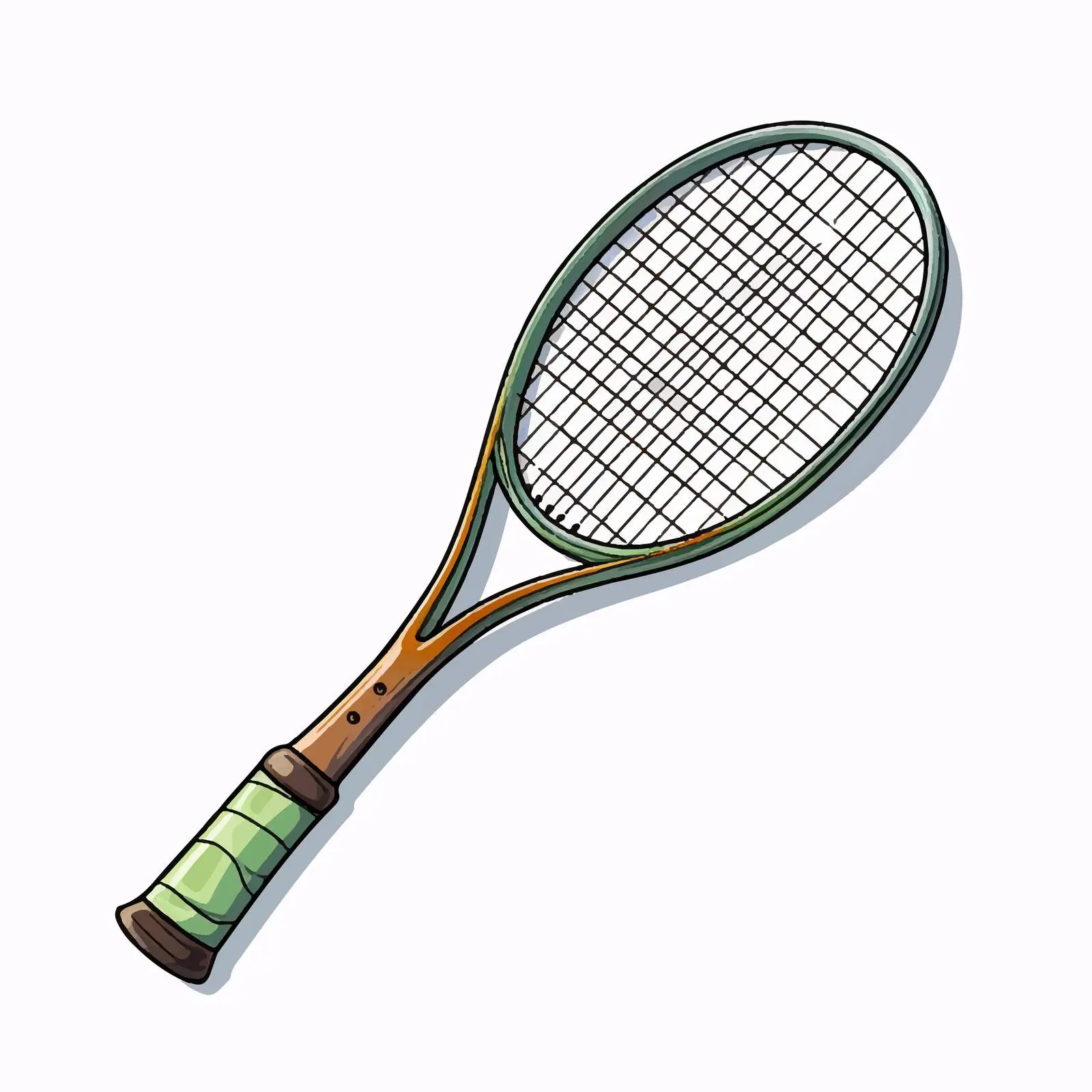 Tennis Racket Vector Illustration for Kids Education — free download from Dotvec