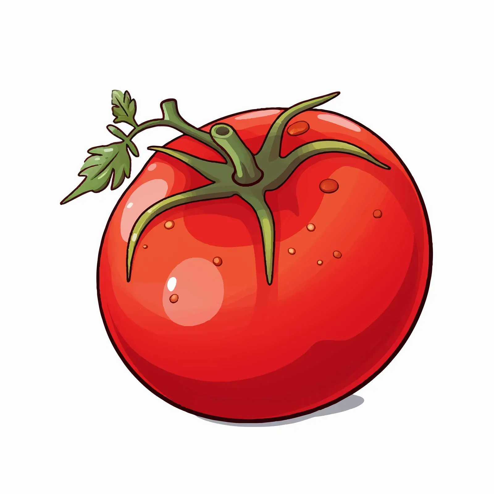 Tomato Vector Illustration for Children's Education – free veggies image from Dotvec