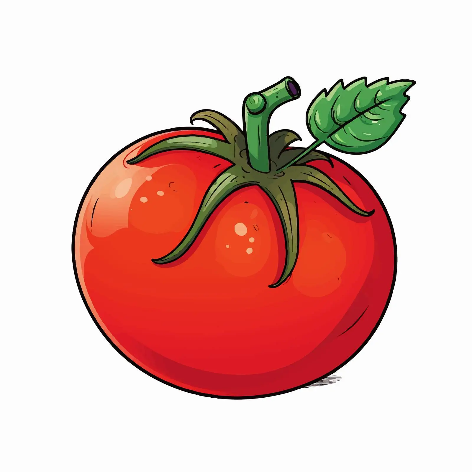 Colorful Tomato Vector Illustration for Children's Education — free download from Dotvec