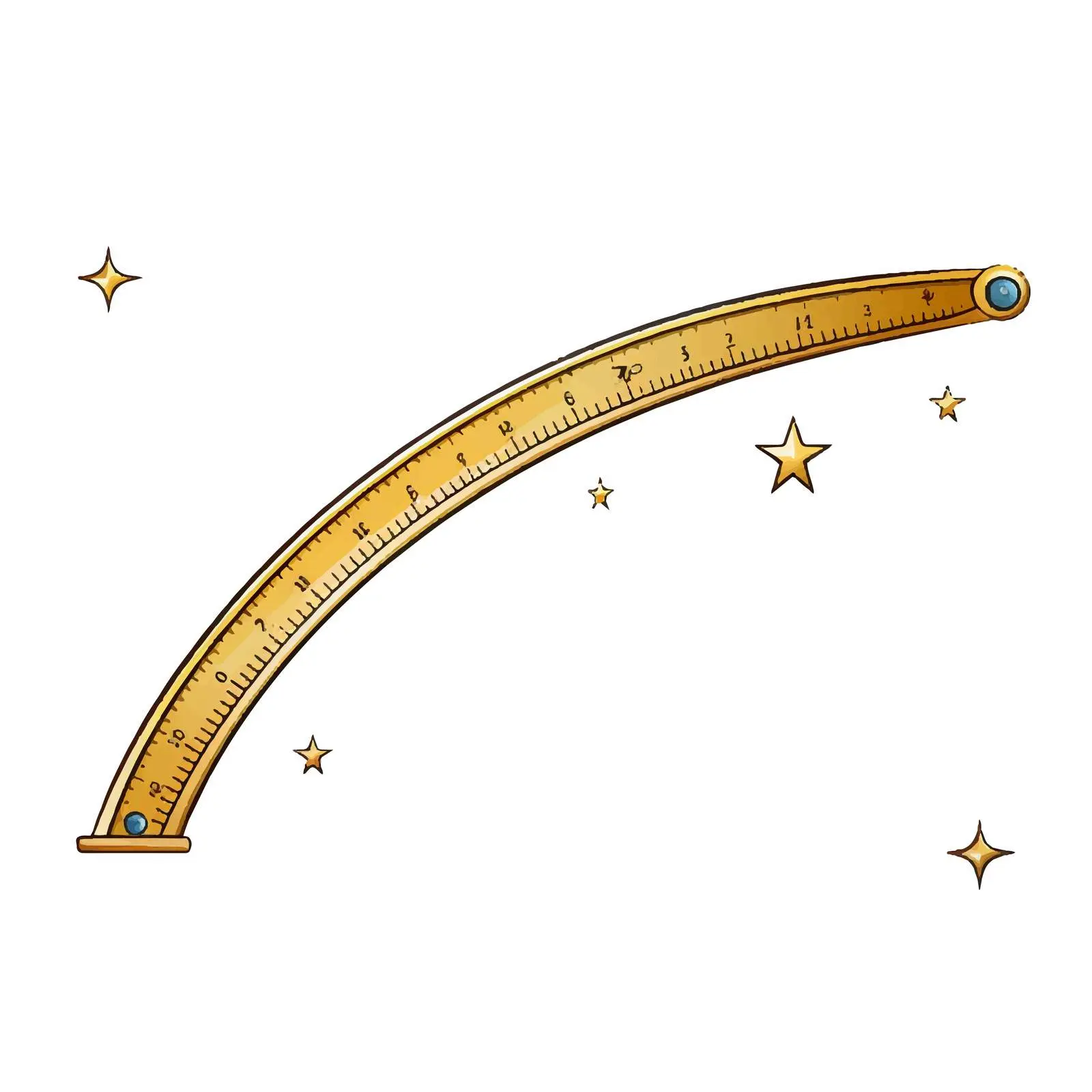 Arc Ruler Illustration for Children's Education — free download from Dotvec