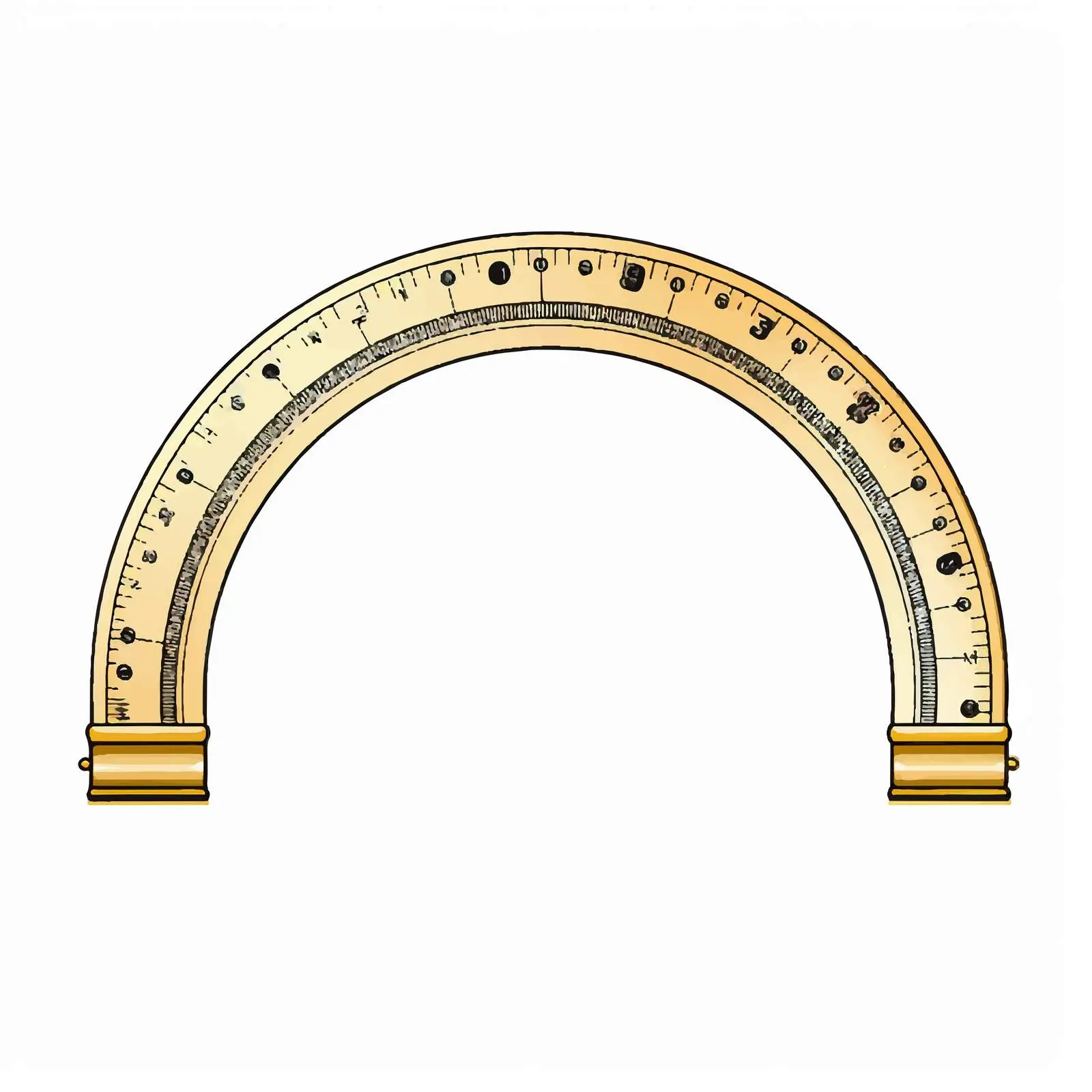 Arc Ruler Illustration for Children's Education — free download from Dotvec