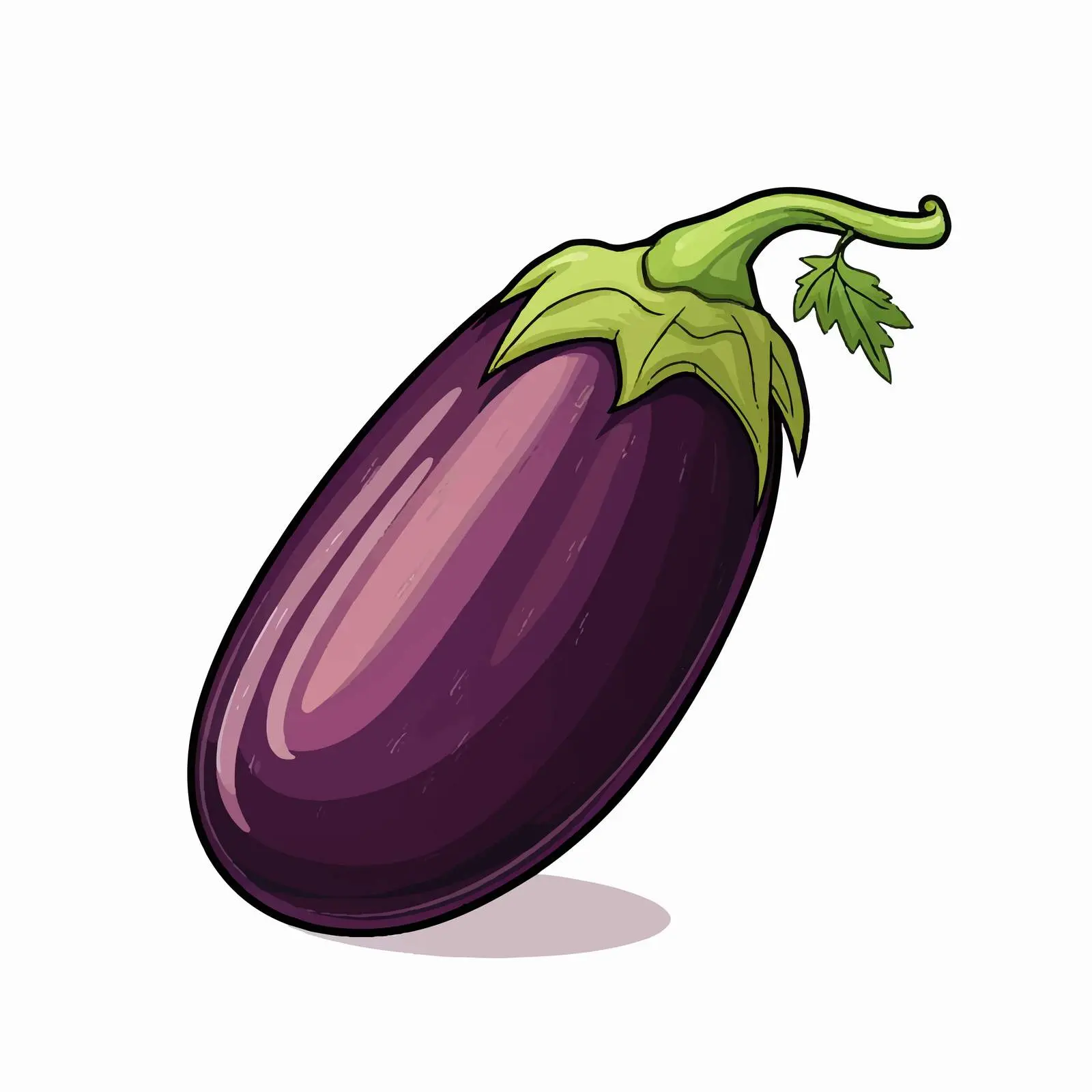 Eggplant Vector Illustration for Children's Education — free download from Dotvec