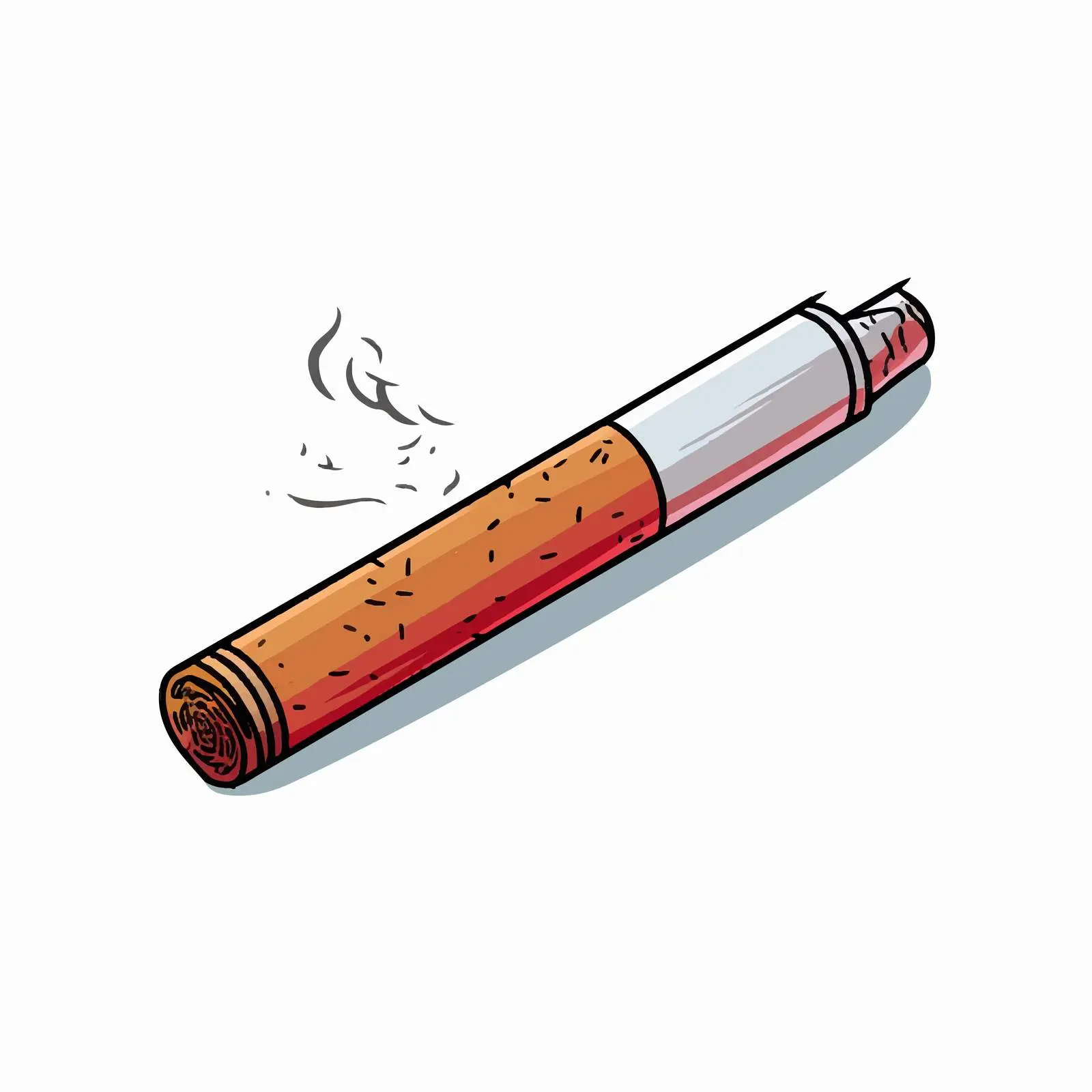 Cigarette Icon Drawing for Educational Use – free tobacco image from Dotvec