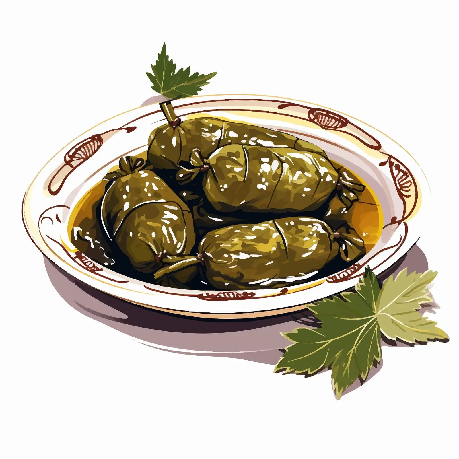 Dolma and Sauce in Bowl and Gravy Boat — free download from Dotvec