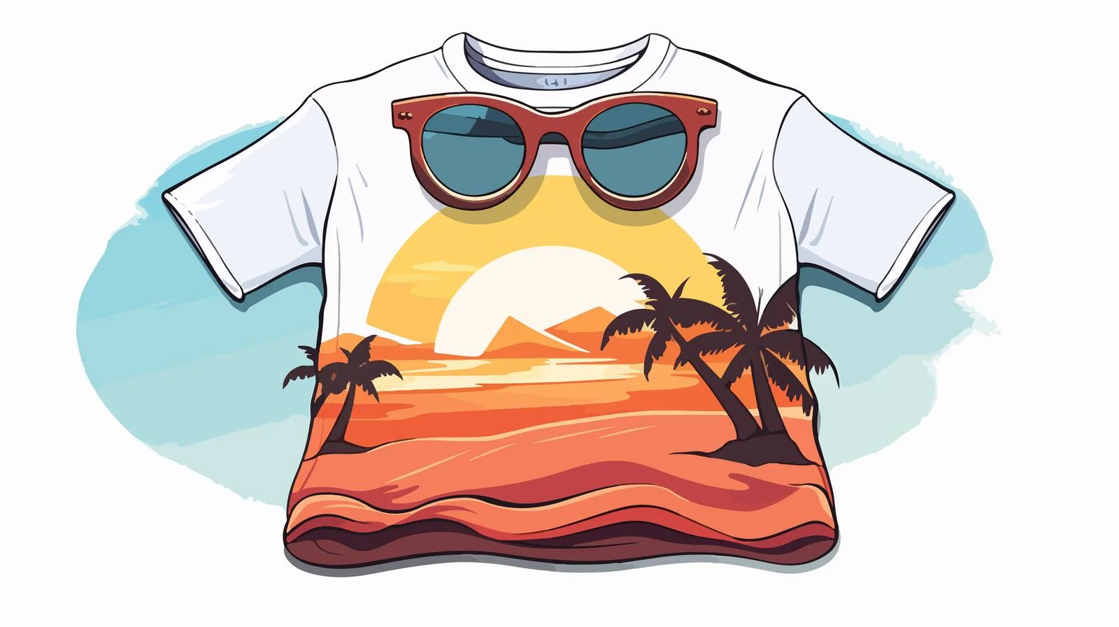 Cartoon Tee Shirt Vector Illustration — free download from Dotvec