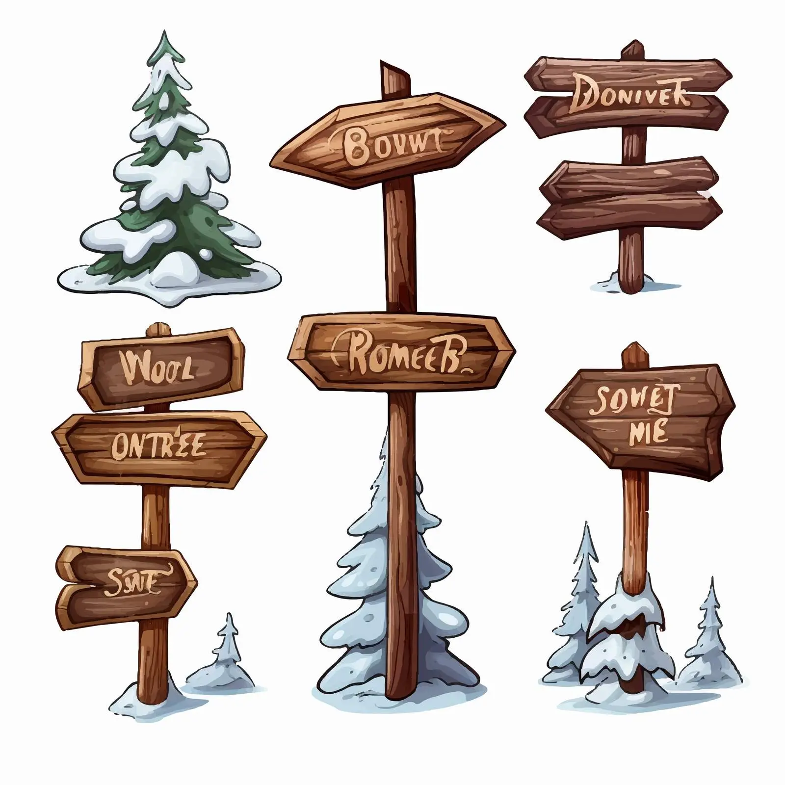 Wooden Directional Road Sign to North Pole – free pole image from Dotvec