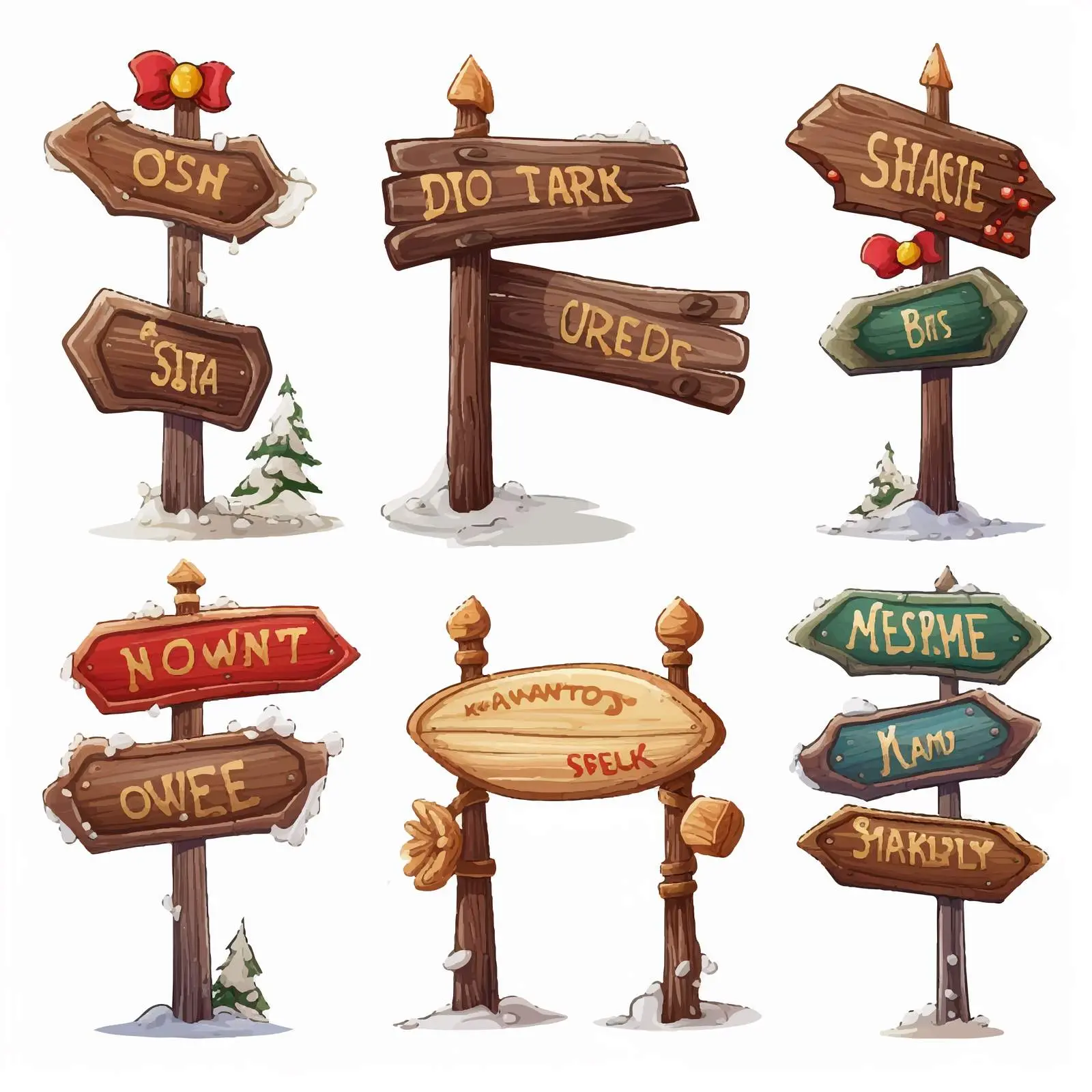 Wooden Directional Road Sign to North Pole – free pole image from Dotvec