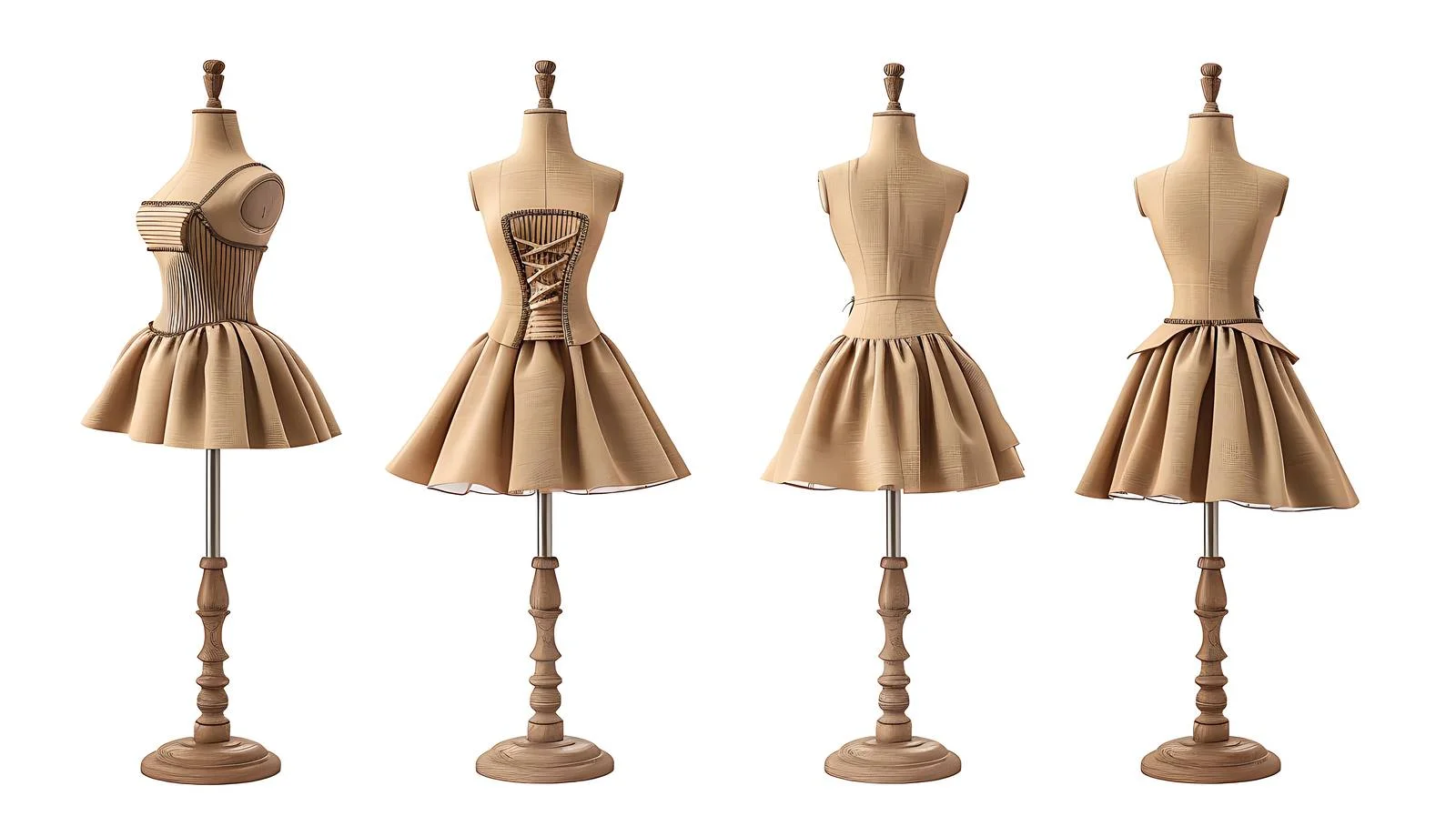 Collage of Dress Forms on White Background — free download from Dotvec