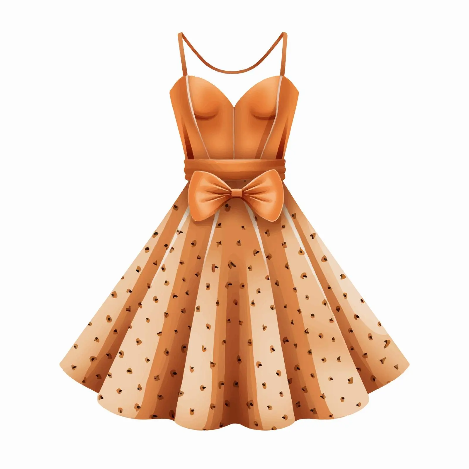 Elegant Dress Illustration on White Background — free download from Dotvec