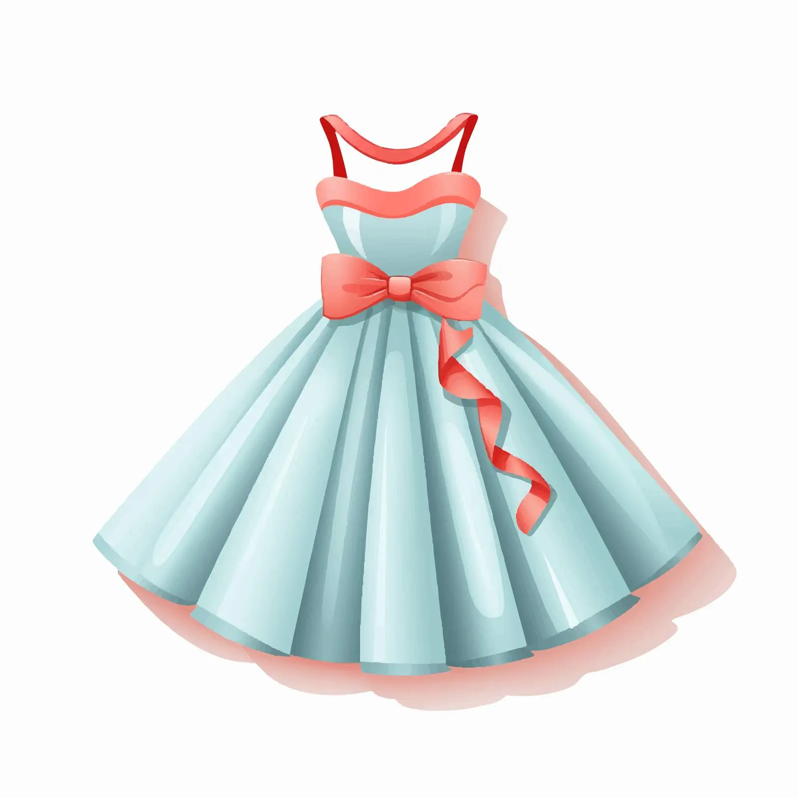 Top View Dress Vector Illustration on White Background — free download from Dotvec
