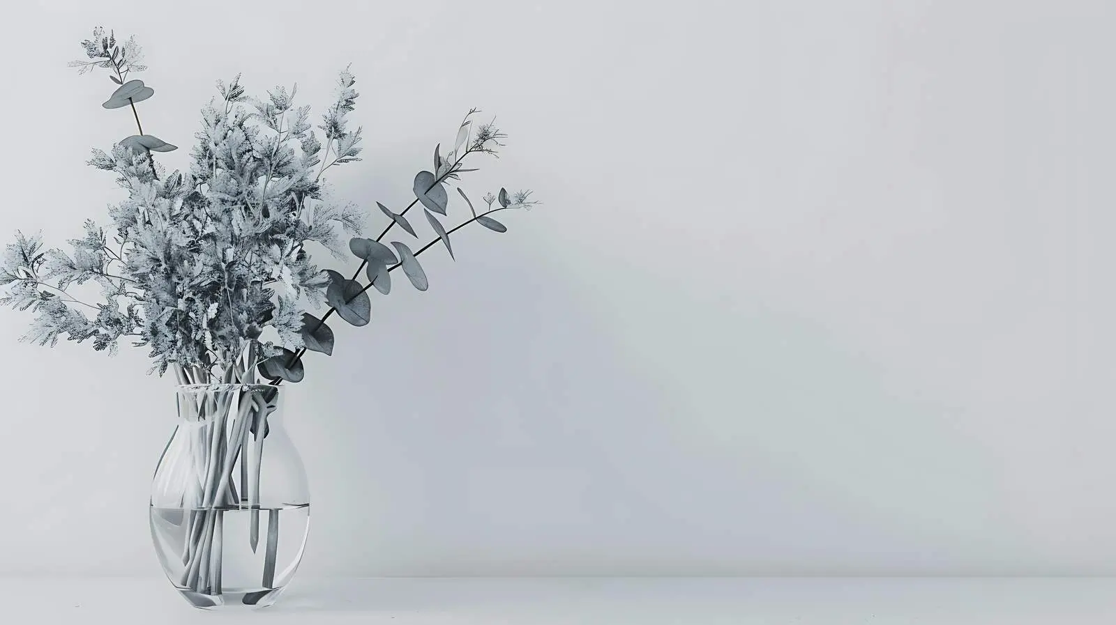 Dried Eucalyptus Leaves in Glass Vase — free download from Dotvec