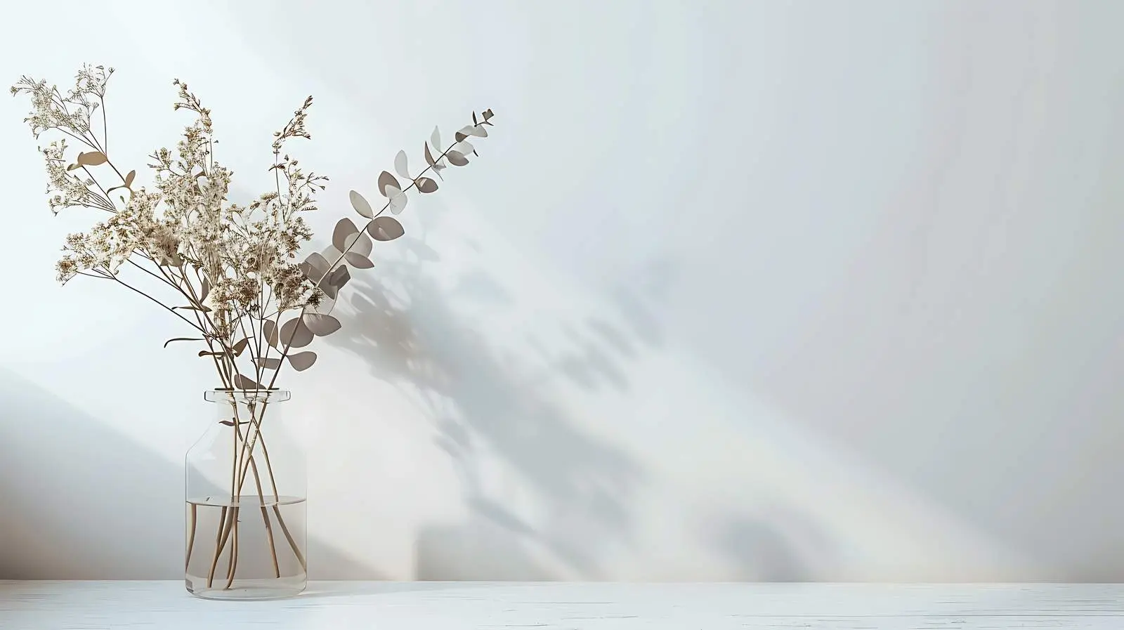 Dried Eucalyptus Leaves in Glass Vase — free download from Dotvec