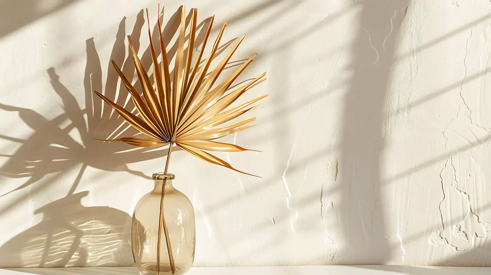 Dried Palm Leaf Stem in Glass Vase — free download from Dotvec