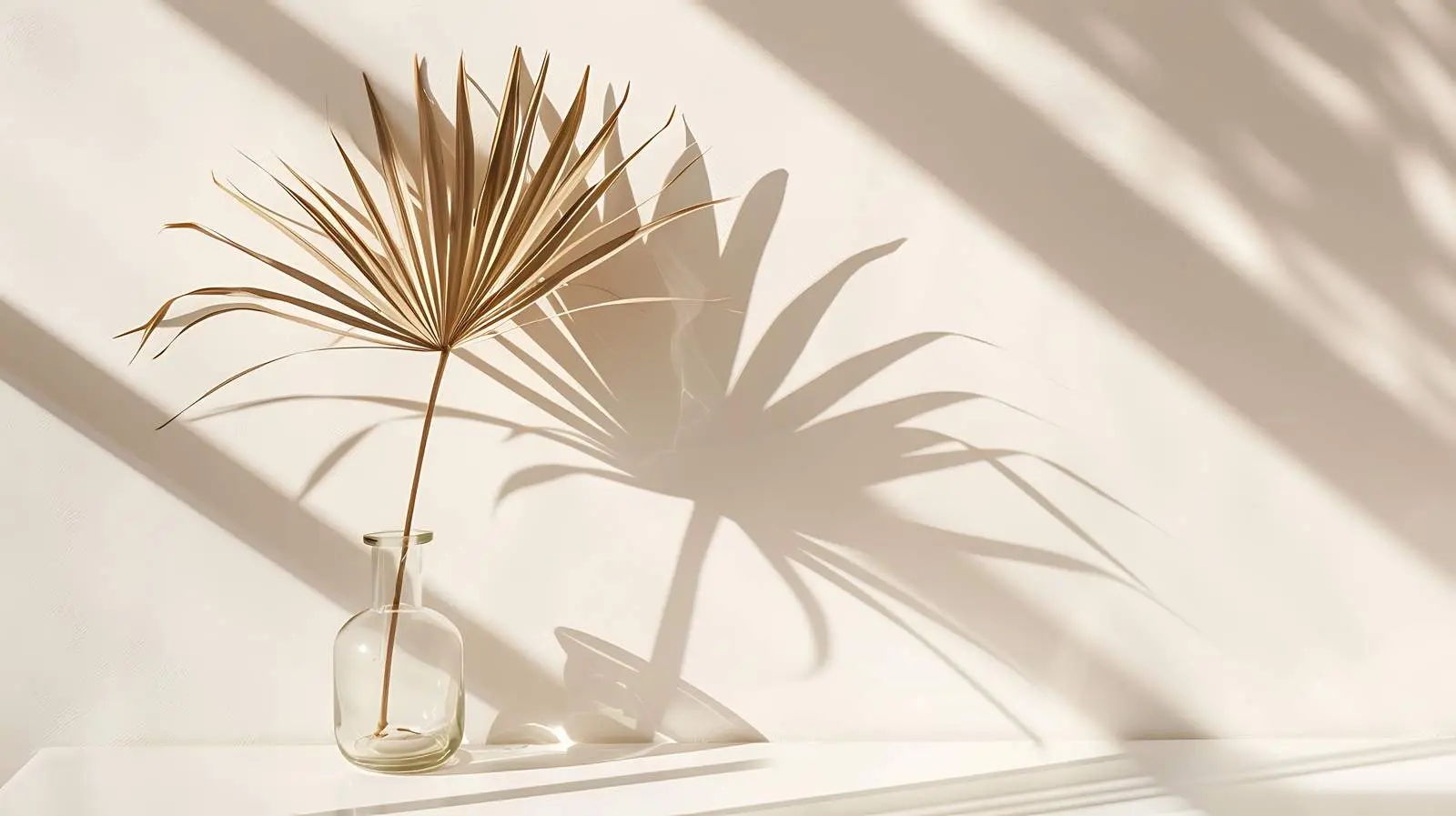 Dried Palm Leaf Stem in Glass Vase — free download from Dotvec