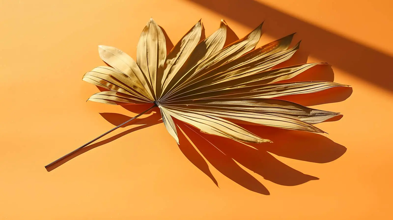 Dried Palm Leaf Stem with Sunlight Shadows — free download from Dotvec