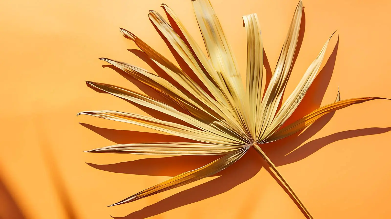 Dried Palm Leaf Stem with Sunlight Shadows — free download from Dotvec