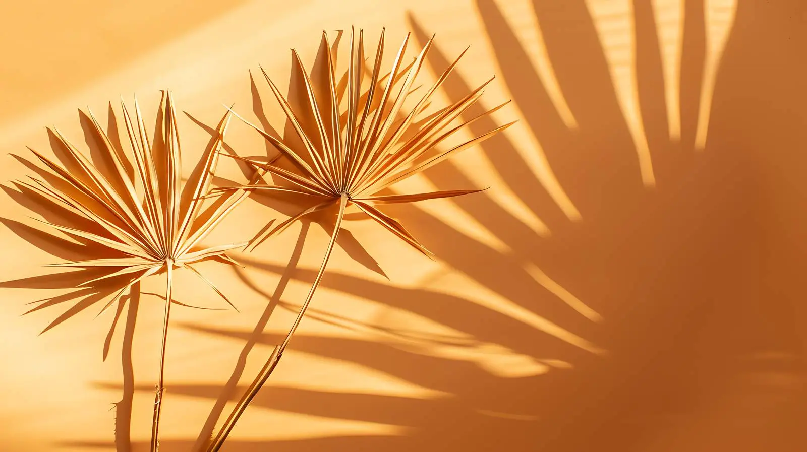 Dried Palm Leaf Stems Casting Shadows in Sunlight – free nature art image from Dotvec