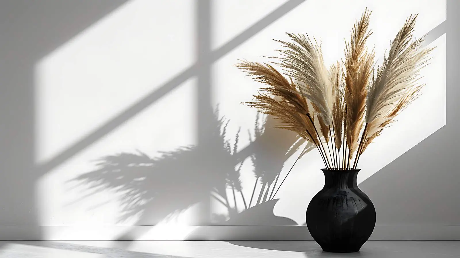 Dried Pampas Grass Bouquet in Stylish Vase — free download from Dotvec