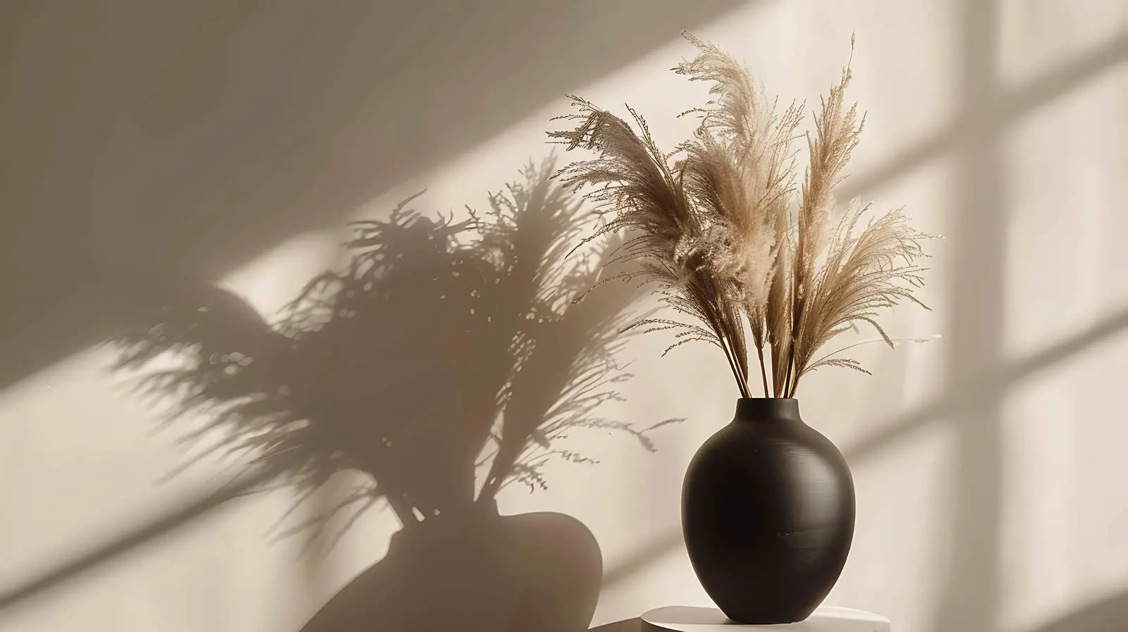 Dried Pampas Grass Bouquet in Stylish Vase — free download from Dotvec