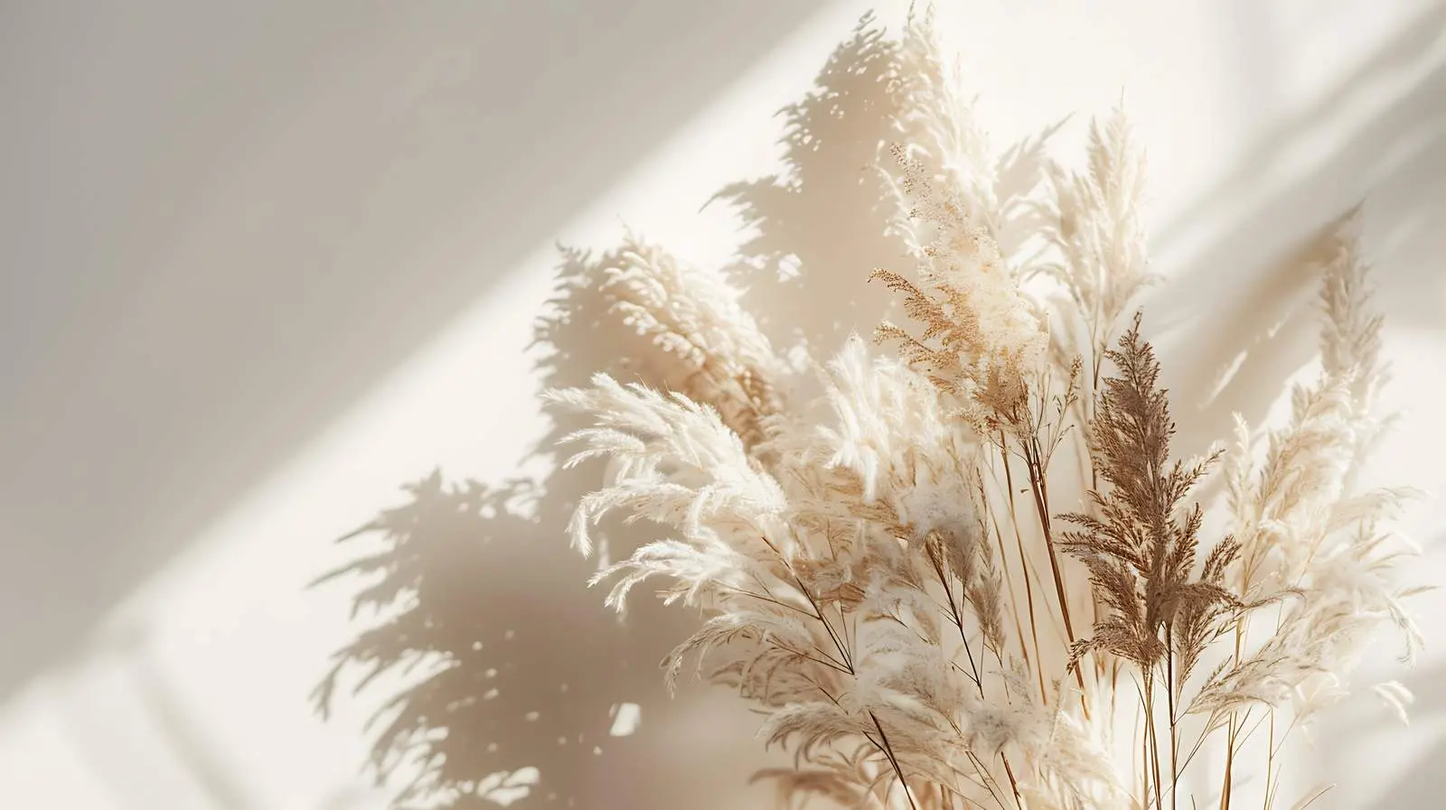 Dried Pampas Grass Bouquet in Sunlight — free download from Dotvec