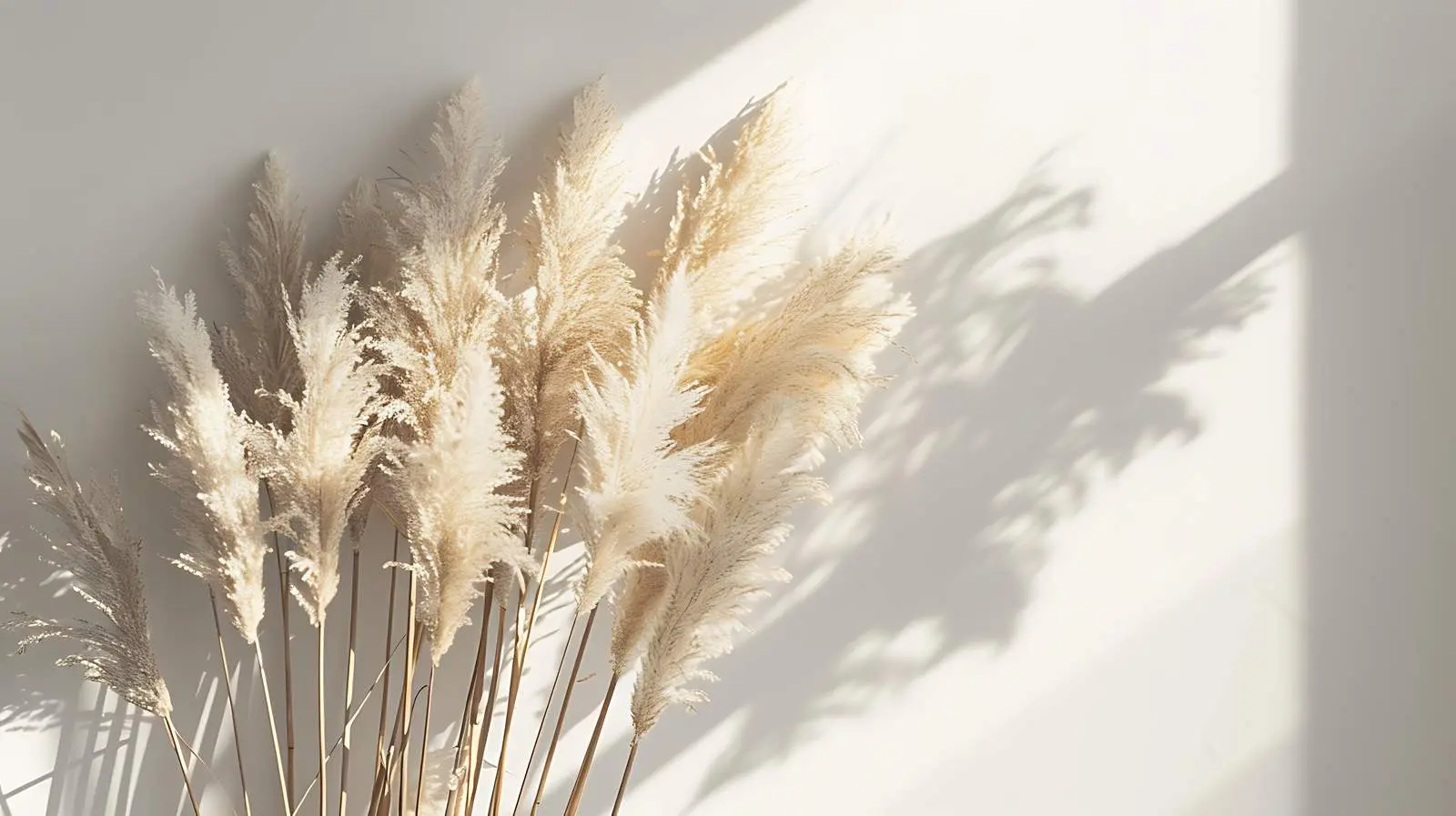 Dried Pampas Grass Bouquet in Sunlight – free boho decor image from Dotvec