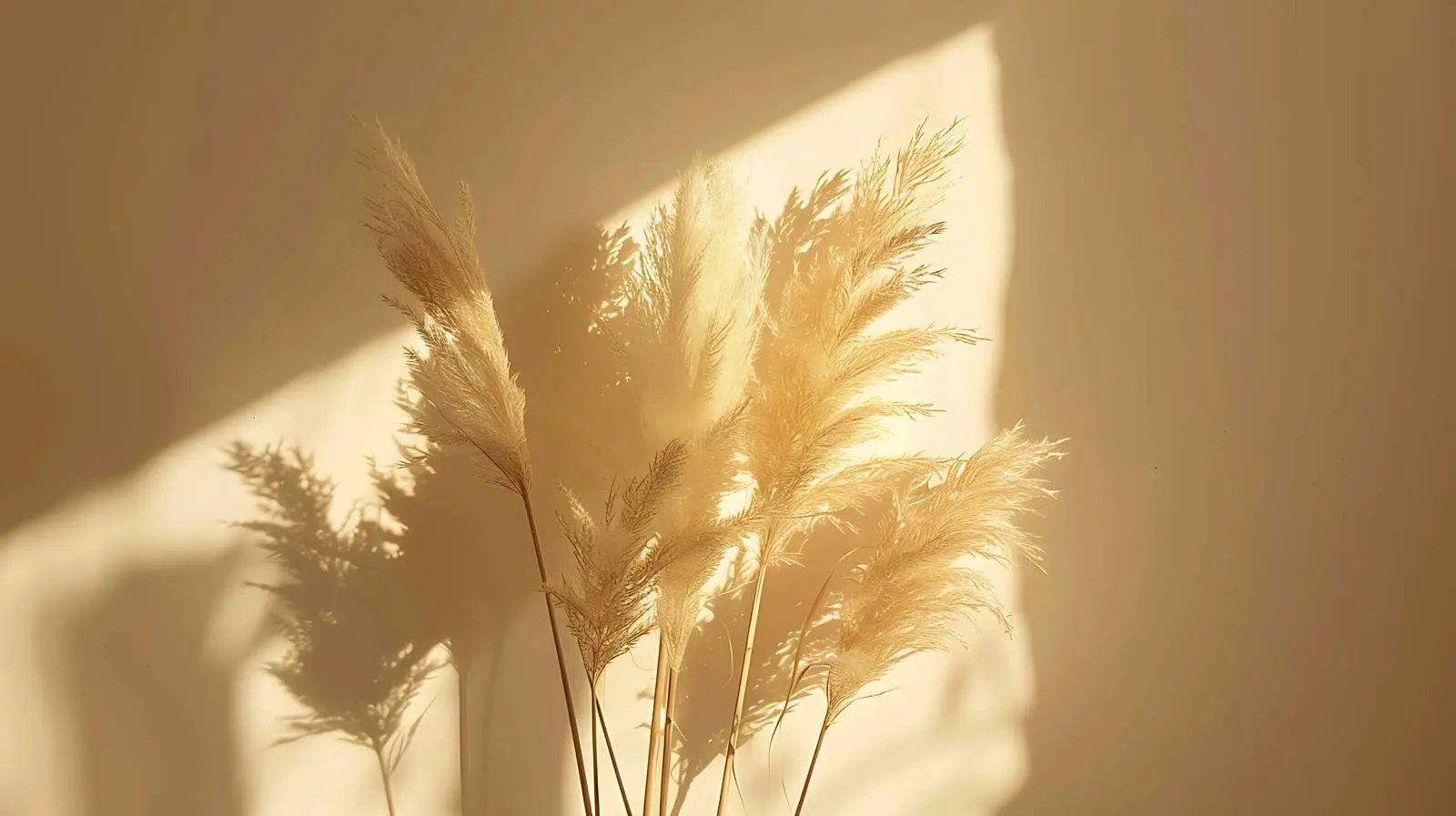 Dried Pampas Grass Bouquet on Dark Background – free vintage decor image from Dotvec