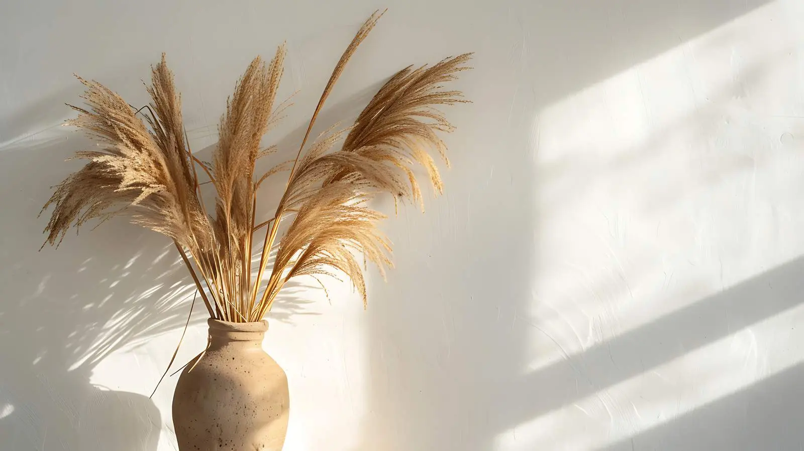 Dried Pampas Grass in Clay Pot — free download from Dotvec