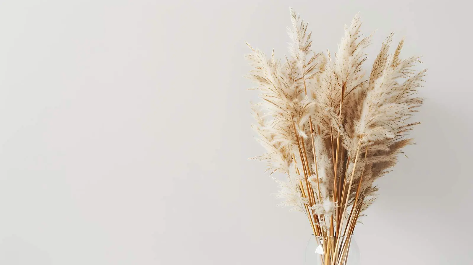 Dried Pampas Grass Bouquet in Glass Vase – free dried pampas grass image from Dotvec