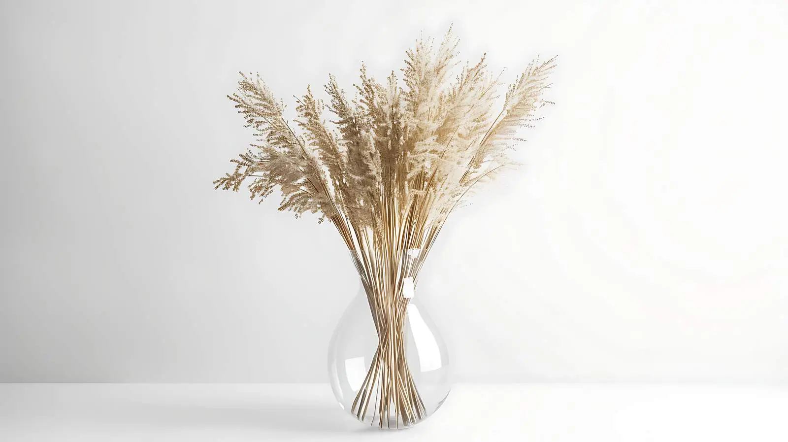 Dried Pampas Grass Bouquet in Glass Vase — free download from Dotvec