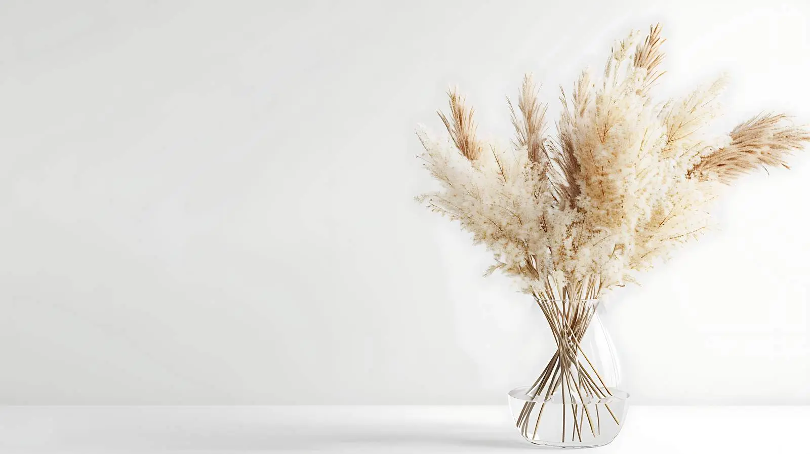 Dried Pampas Grass Stalks Bouquet in Vase — free download from Dotvec